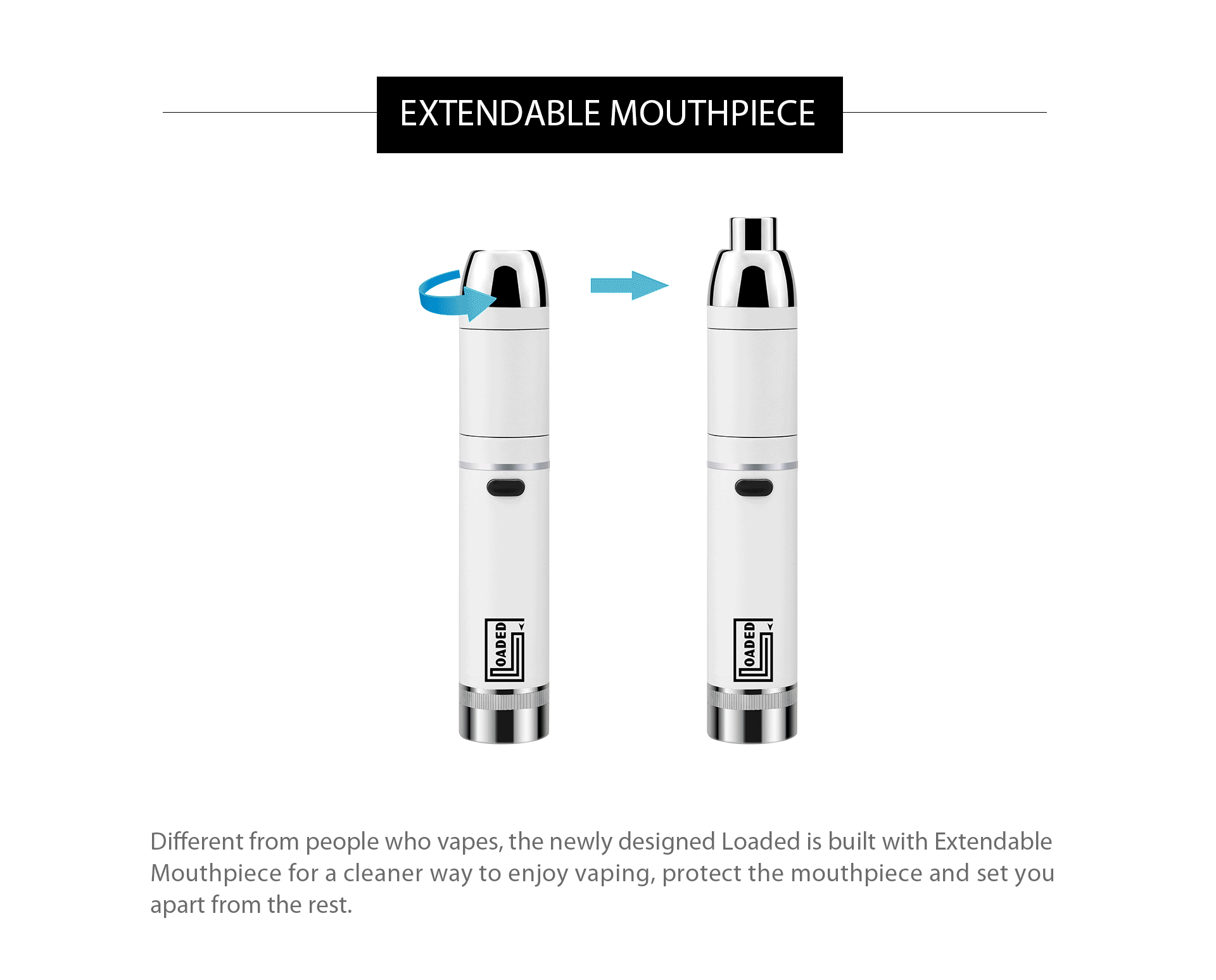 The new Yocan Loaded offers a hefty quad-coil quartz atomizer, as well as a standard dual-coil quartz atomizer.