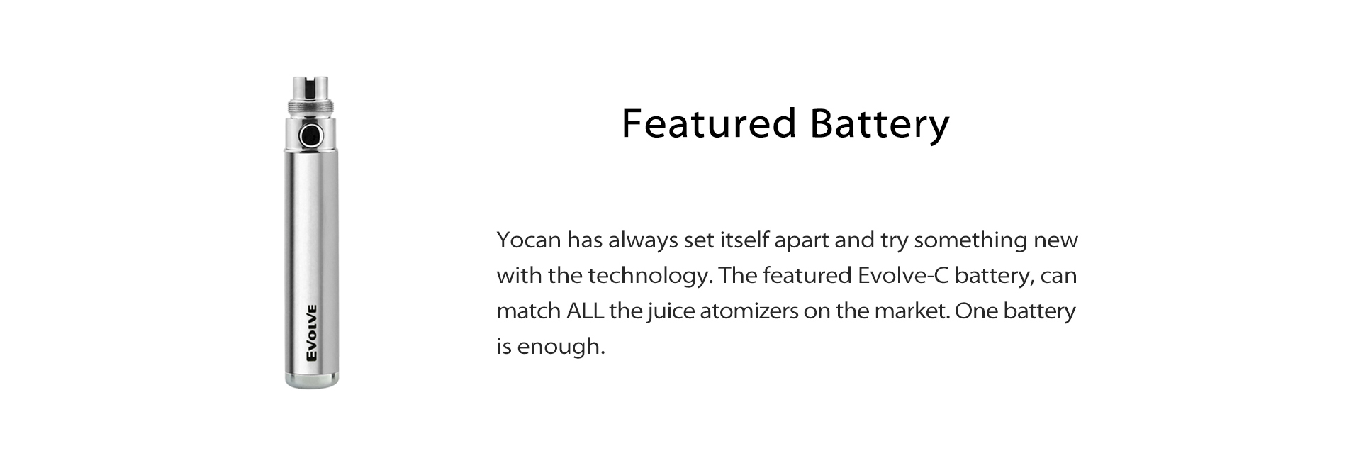 Yocan Evolve C Wax Oil Vaporizer Pen kit features a 650mAh battery
