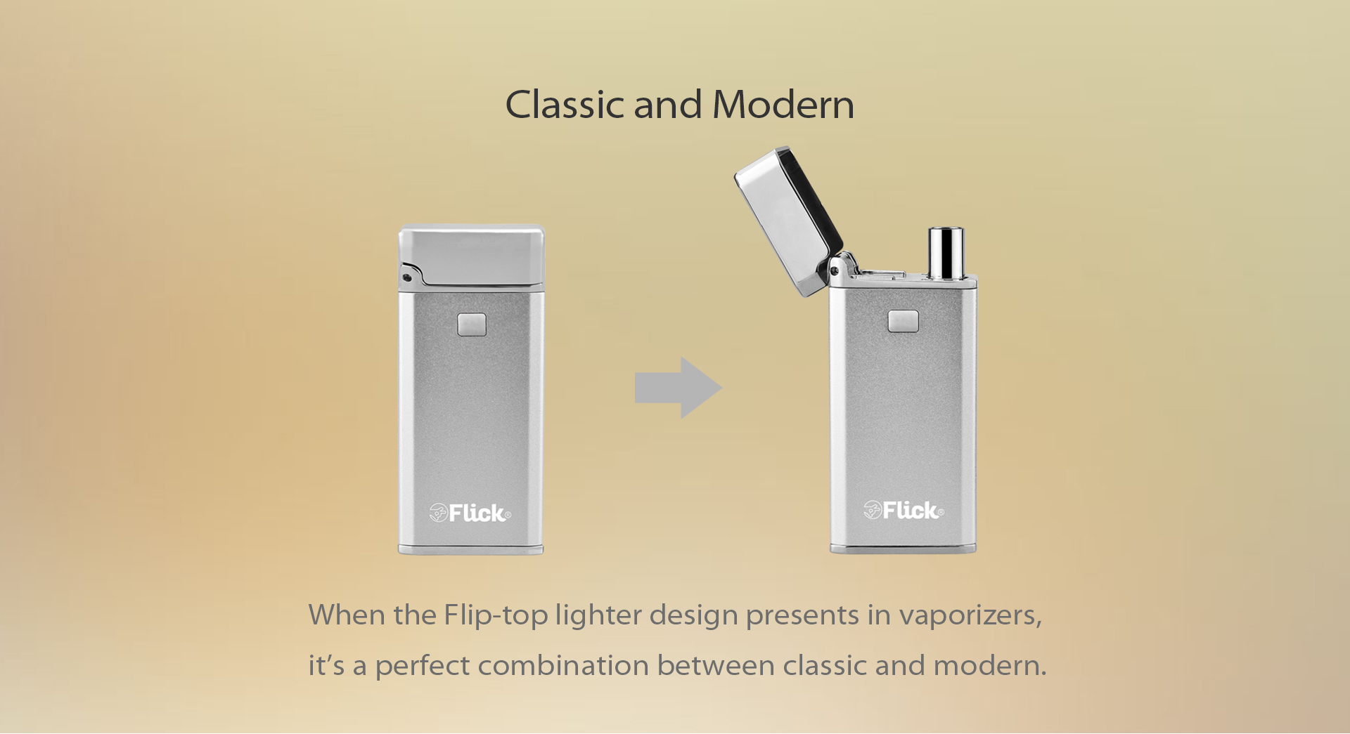 With the flip top closed, the Yocan Flick is a very discreet device.