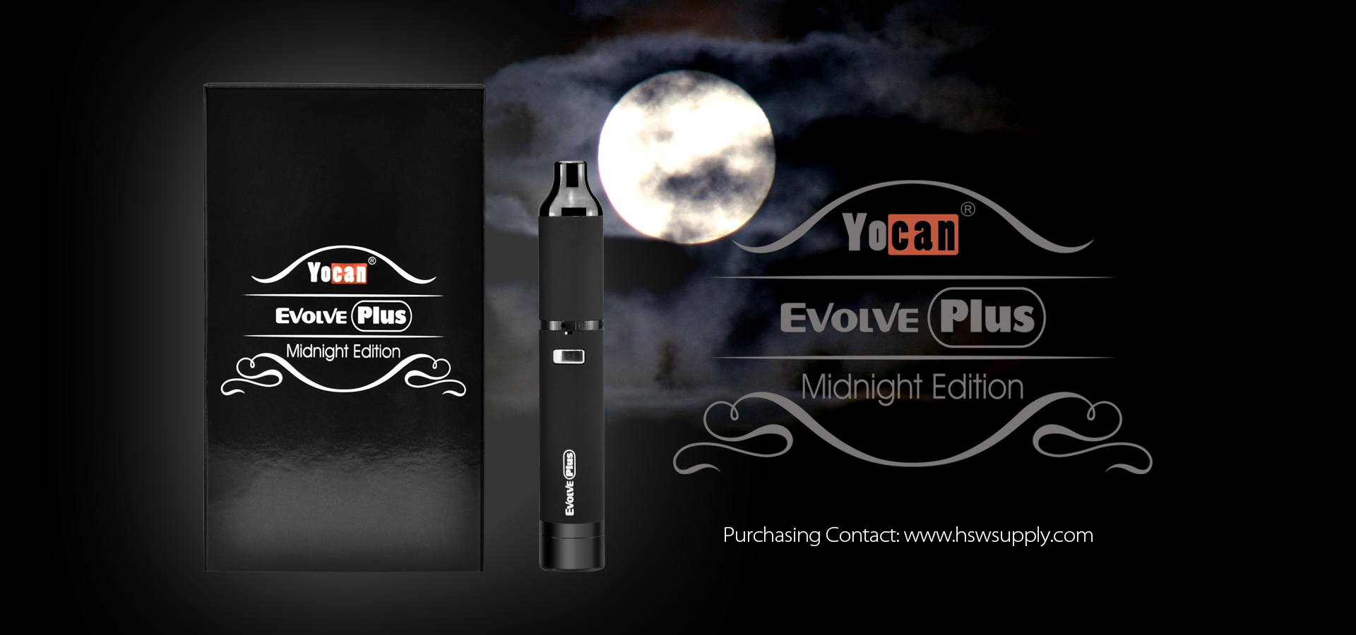 The Yocan evolve plus Midnight Edition is sleek and stealthy in all black