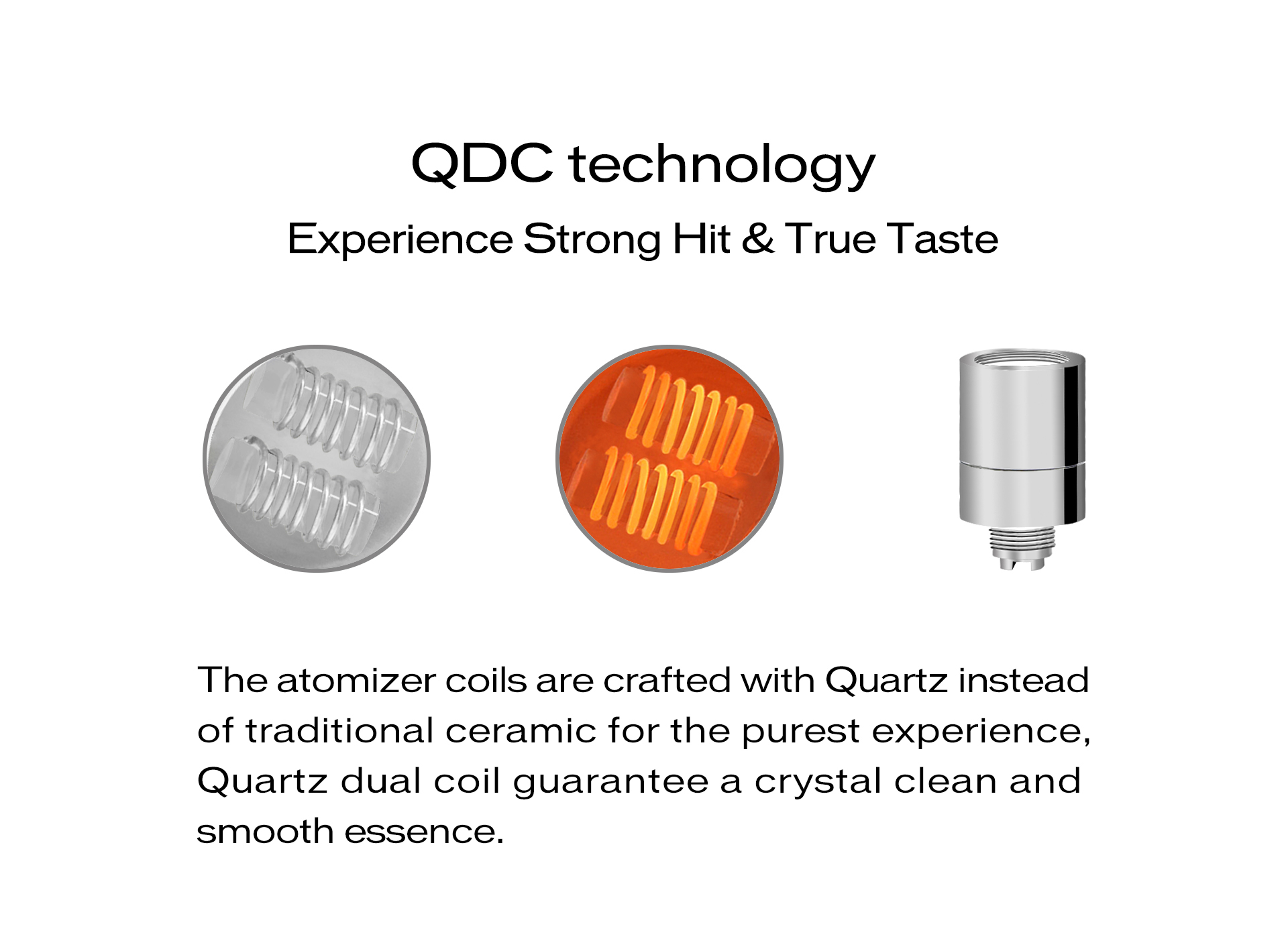 The Yocan NYX is an atomizer for wax concentrates and feature QDC / Quartz Dual Coils