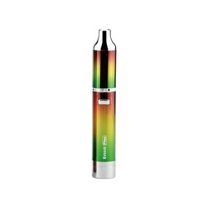 The Yocan Evolve Plus Rasta Edition has a beautiful metallic multi-color finish.