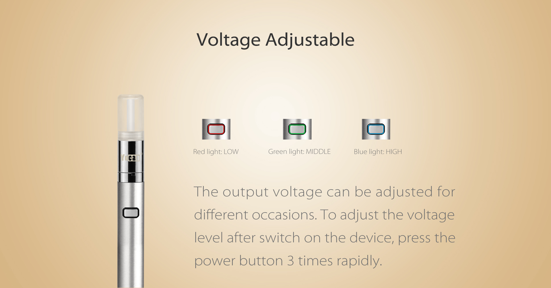 Yocan Stix leak-proof juice vape pen crafted with ceramic coil, voltage adjustable, and great flavor.