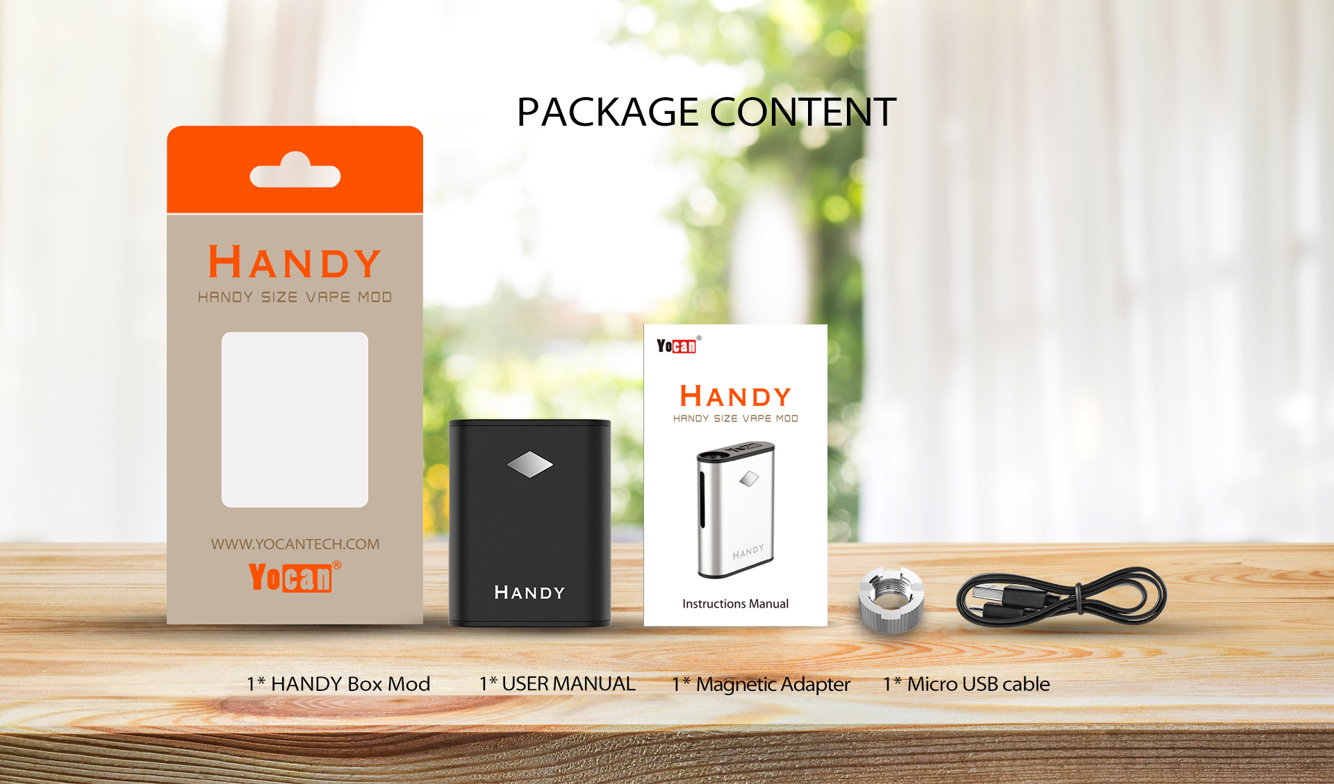 Yocan Handy Vape Battery Package Content