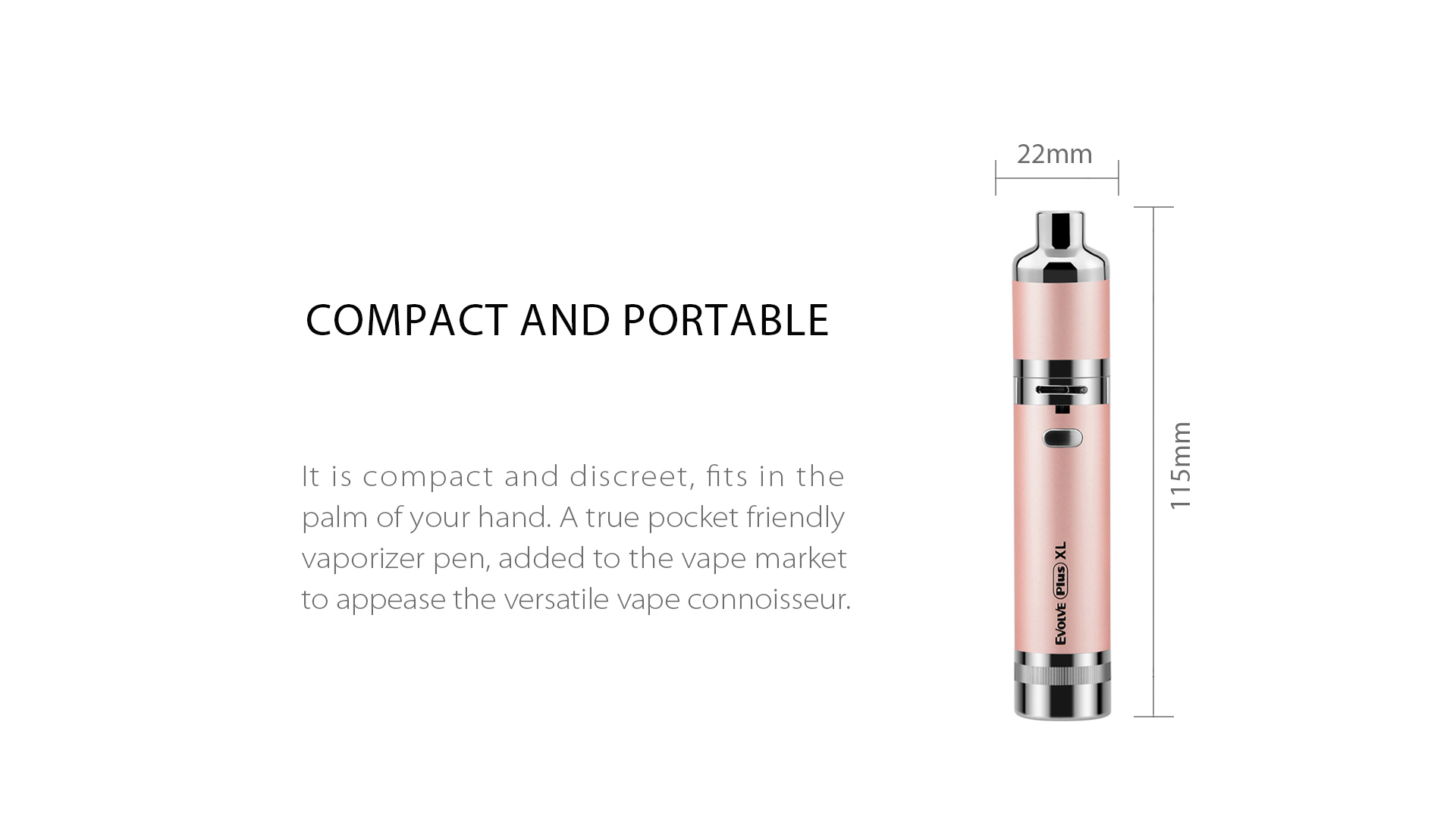 Yocan Evolve Plus XL Vaporizer 2020 version is compact and portable.