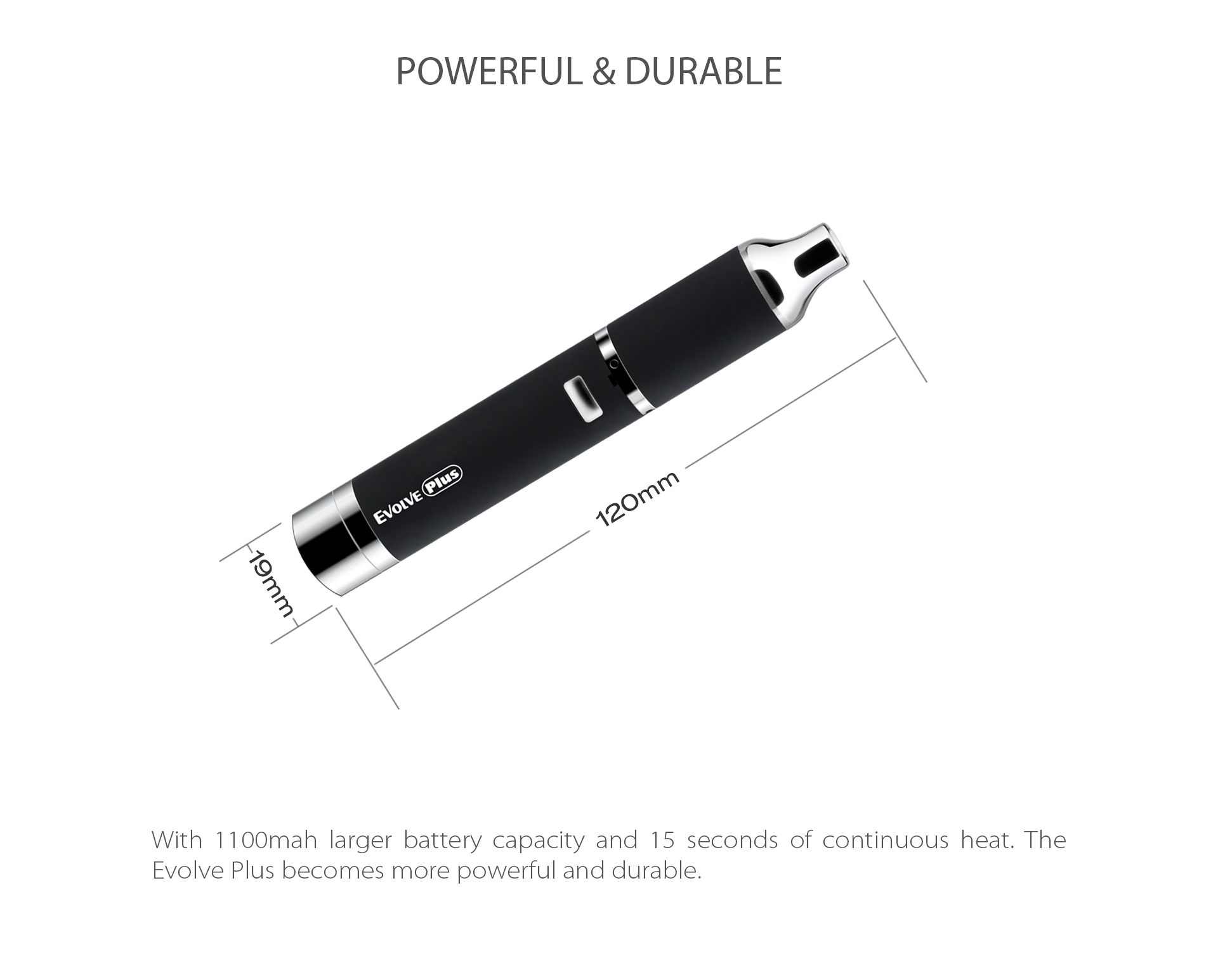 Yocan Evolve-Plus vaporizer pen 2020 version becomes more powerful and durable.
