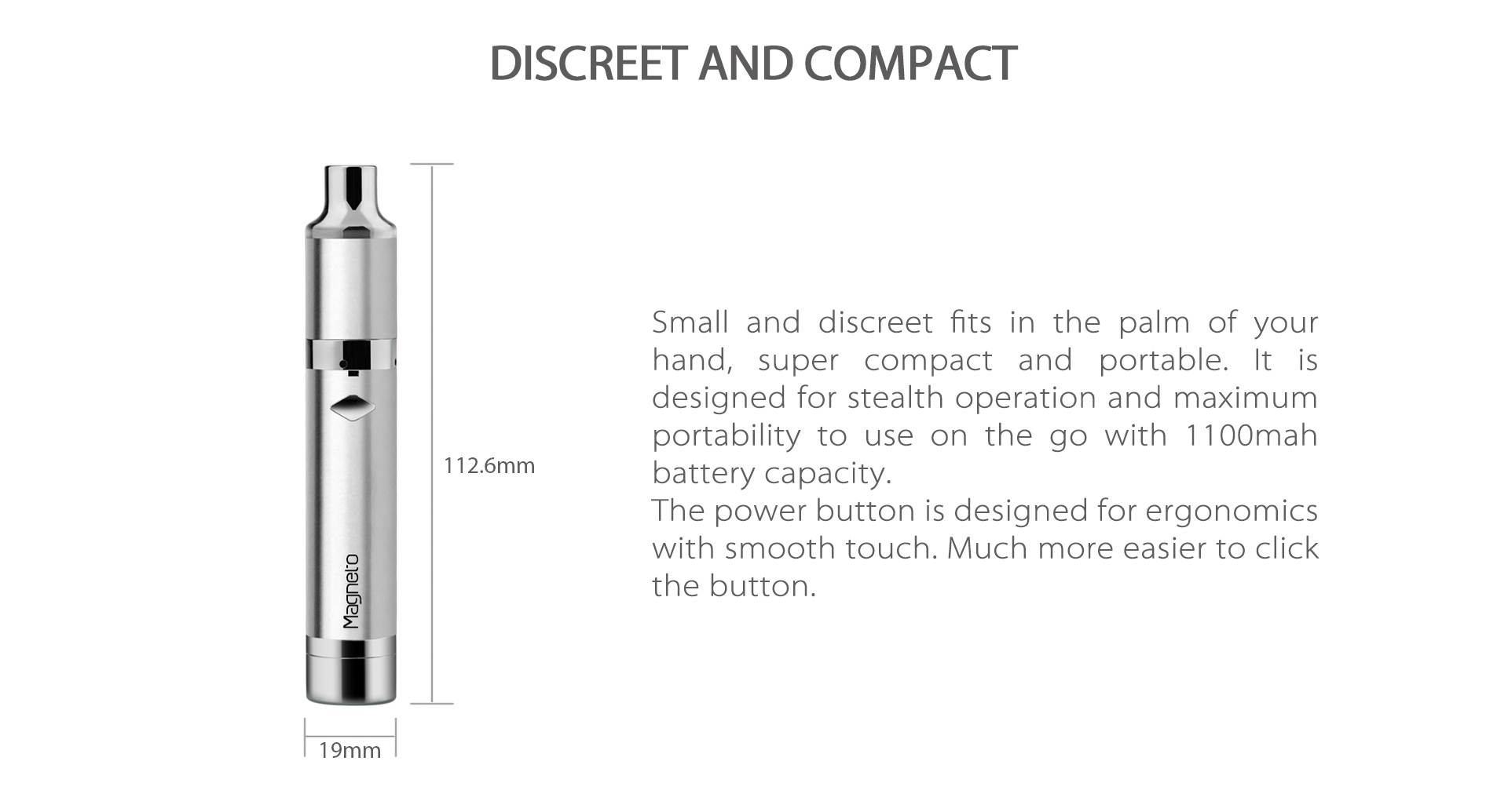 Yocan Magneto concentrate vaporizer pen 2020 version is an amazingly compact and easy to use dab vape pen.