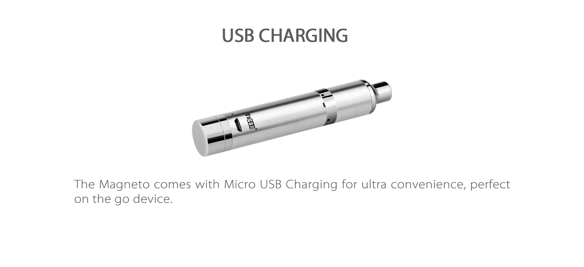 Yocan Magneto concentrate vaporizer pen 2020 version use the micro usb cable to charge