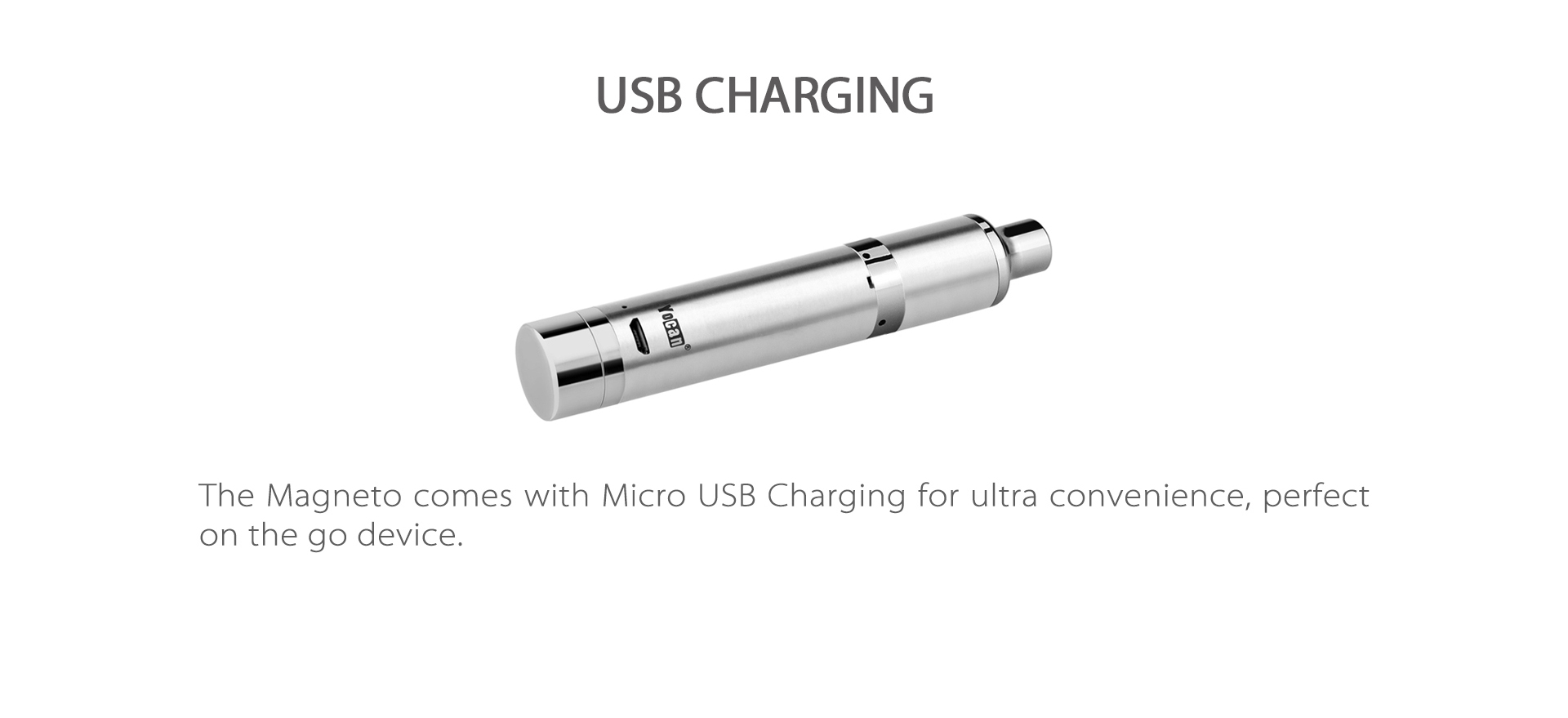 Yocan Magneto concentrate vaporizer pen 2020 version use the micro usb cable to charge