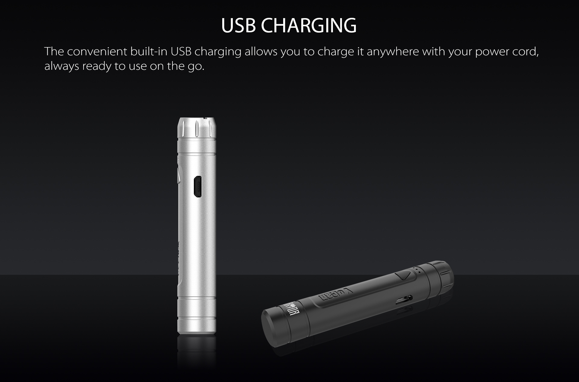 Yocan Armor 510 Thread Battery charge via micro USB.