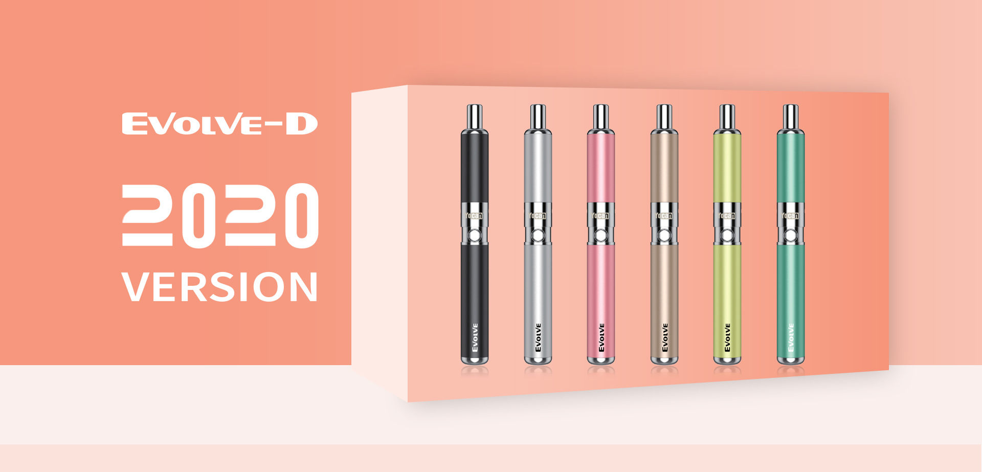 Yocan Evolve-D vaporizer pen 2020 version toke on the go conveniently and discreetly with the Yocan Evolve-D easy to use e-pipe combustion pen for dry herb and flower blends.