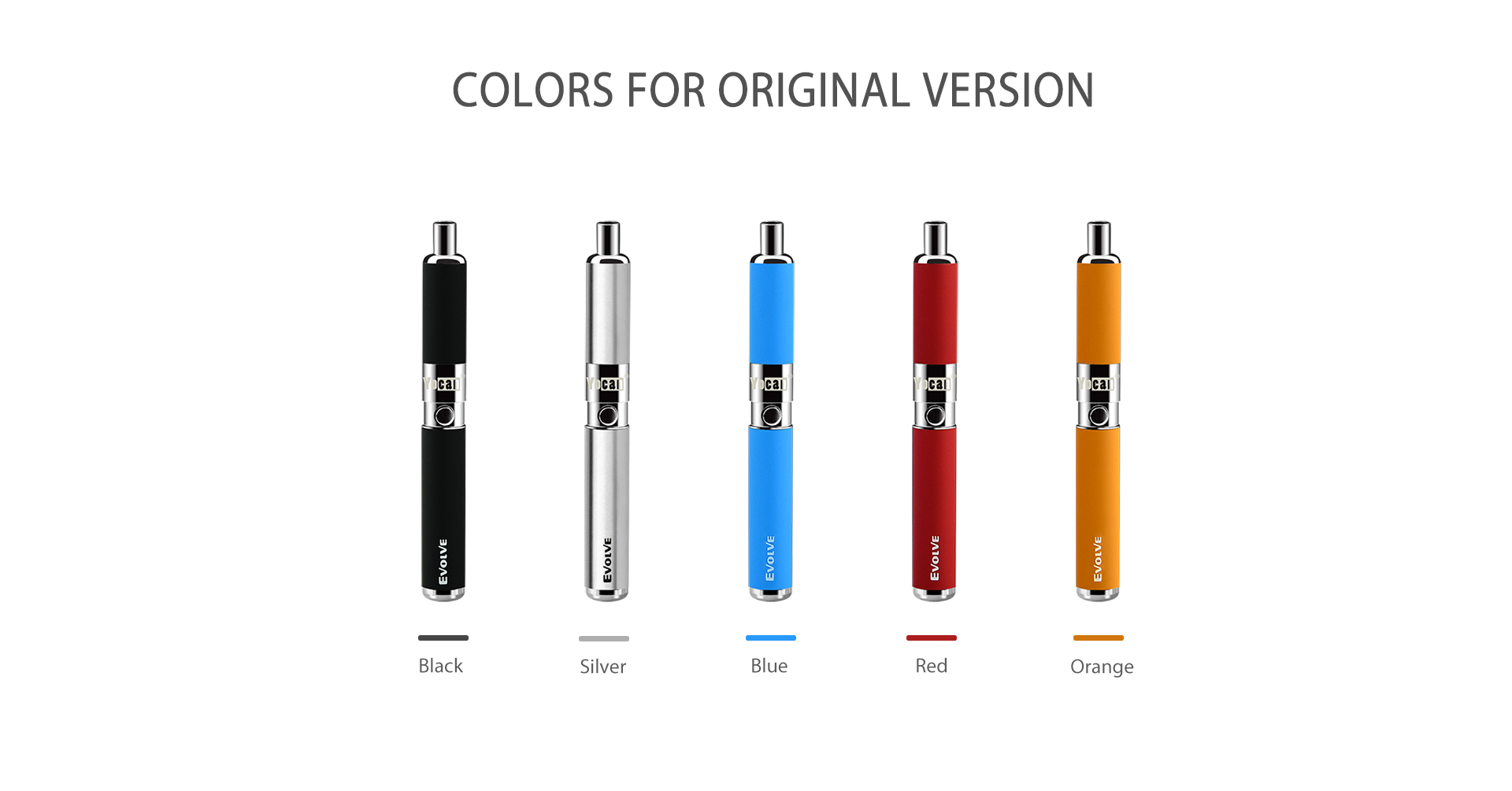 Yocan Evolve-D vaporizer pen origianl version has five colors.