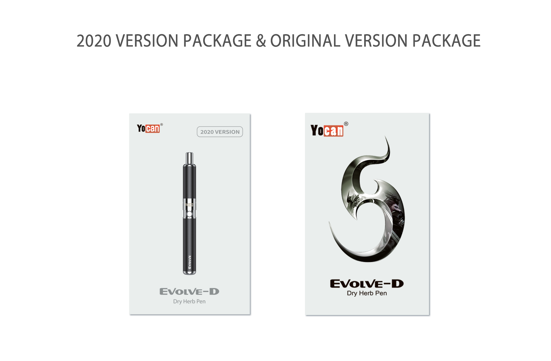Yocan Evolve-D vaporizer pen 2020 version package box.