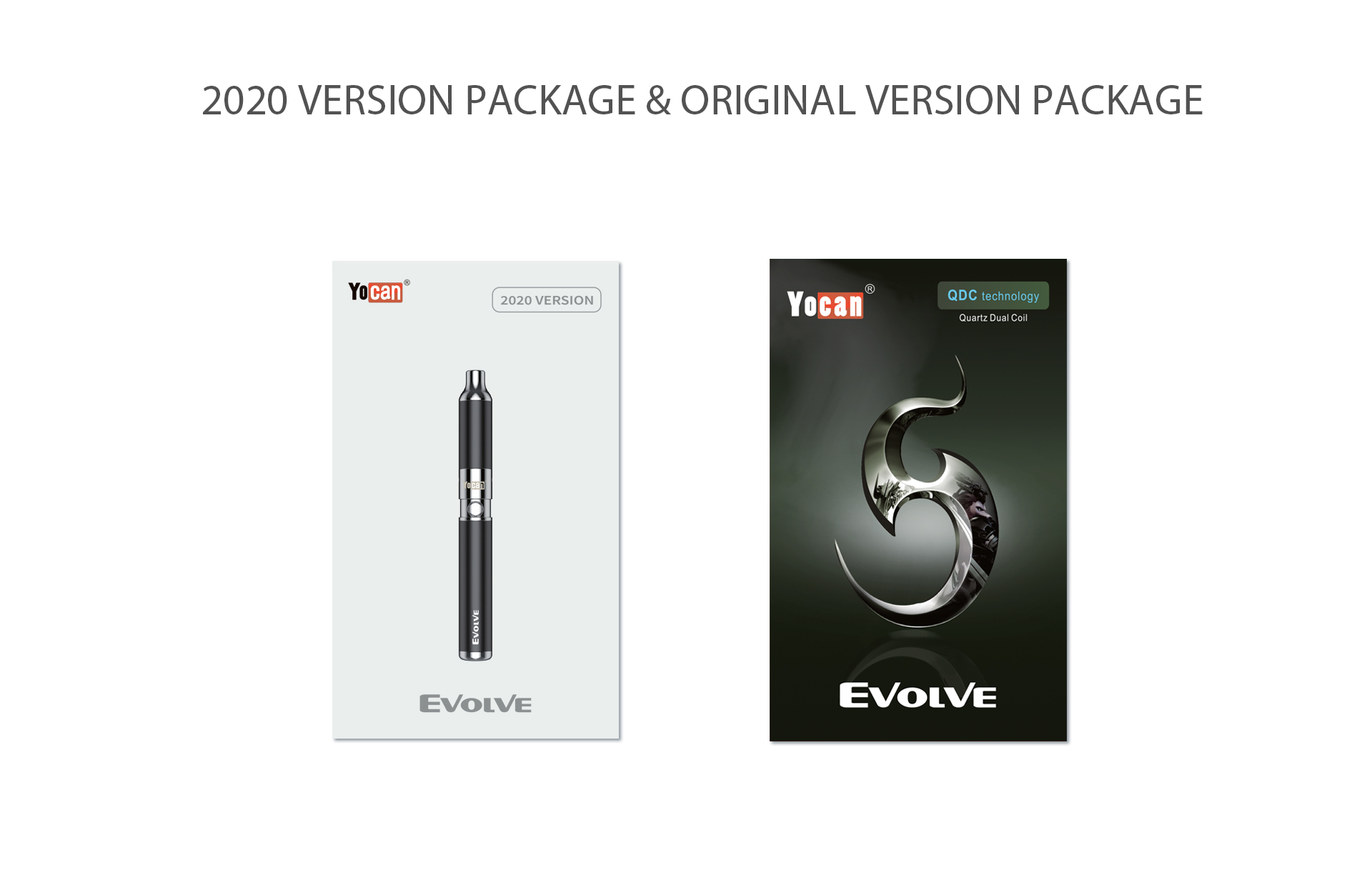 Yocan Evolve Vaporizer 2020 Version package box.
