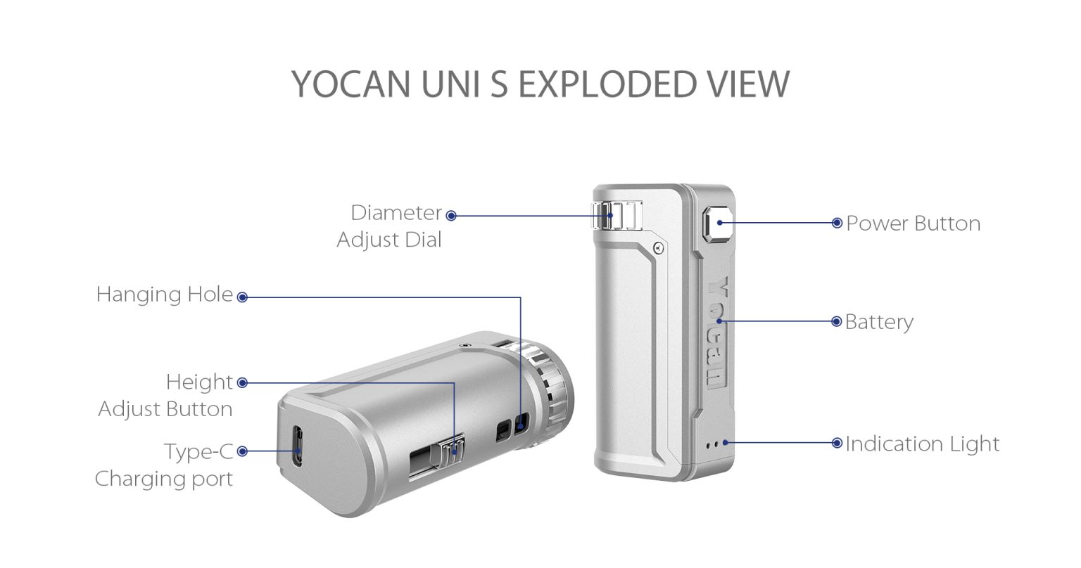 Yocan UNI S Patented Box Mod For All Cartridges Yocan Official