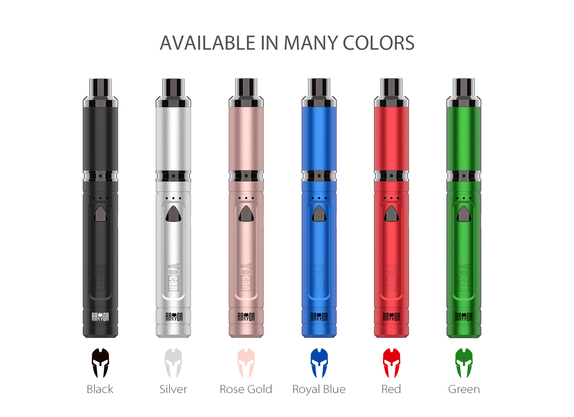 Yocan Armor Plus vape pen available in 6 stylish colors.