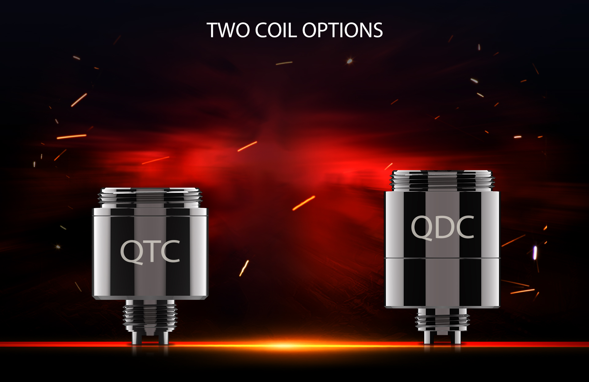 Yocan Armor Plus vape pen provides two coil options.