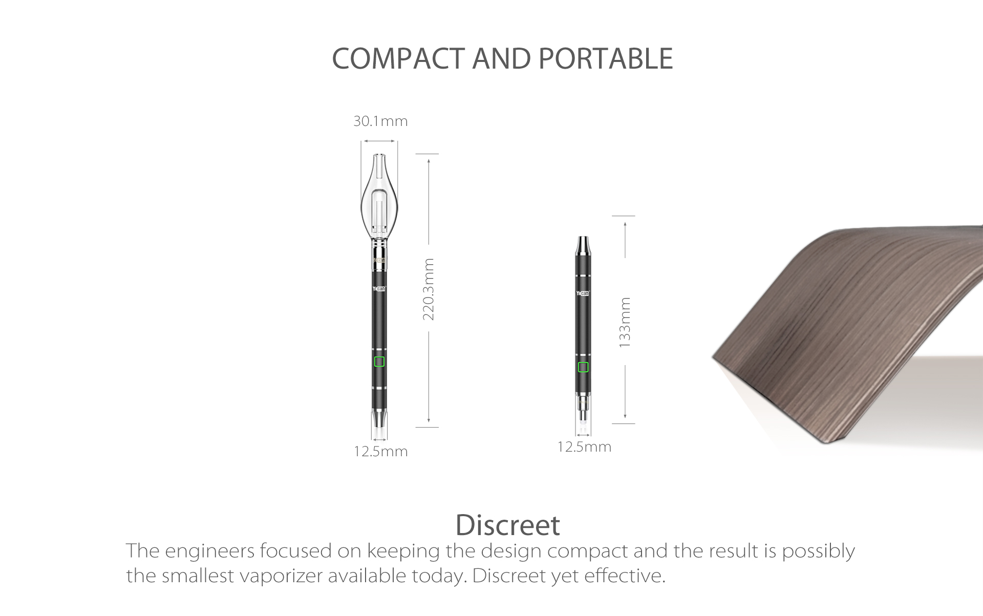 Yocan Dive Mini vaporizer is compact and portable.