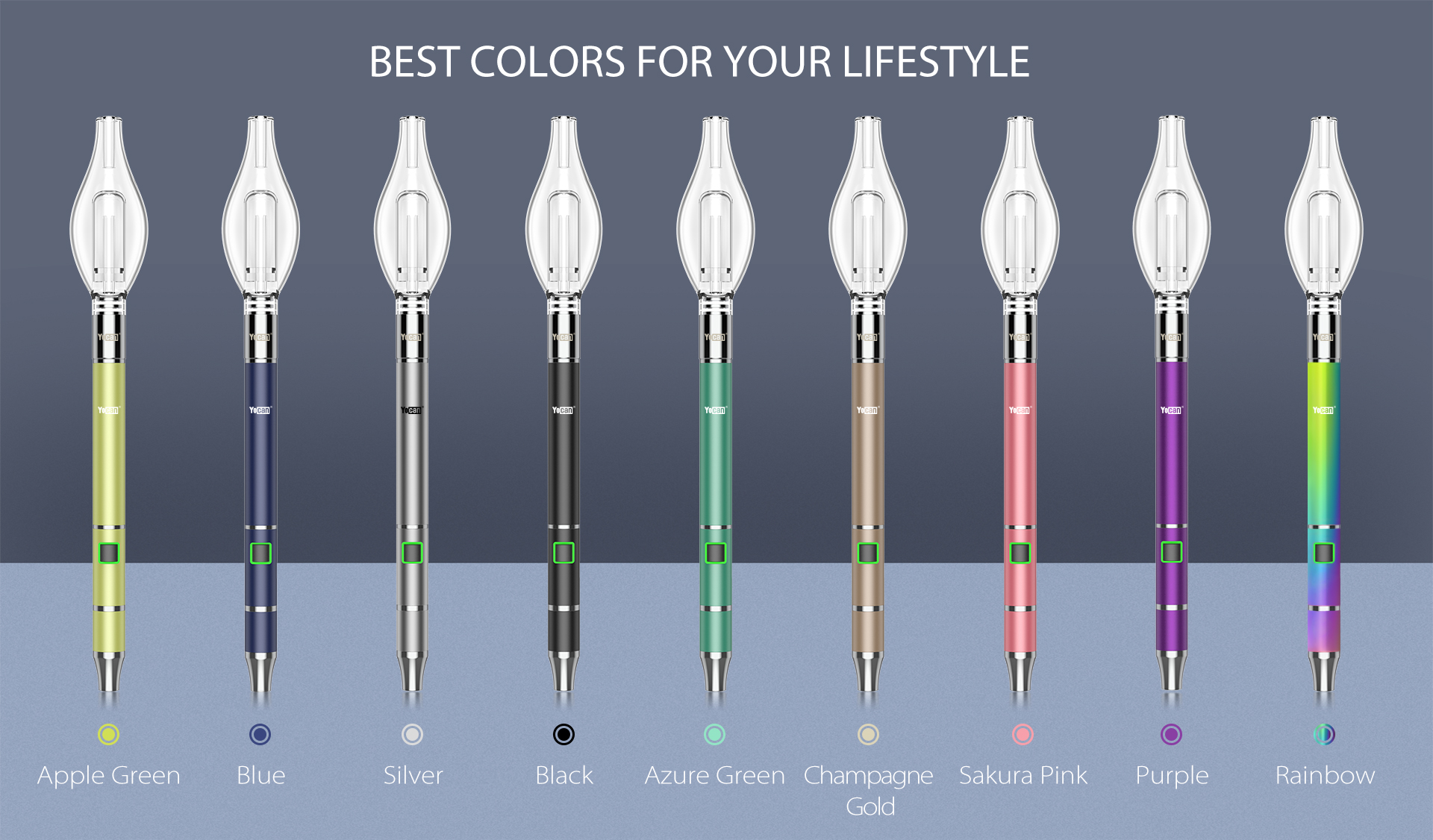 Yocan Dive Mini vaporizer comes with 9 stylish colors.