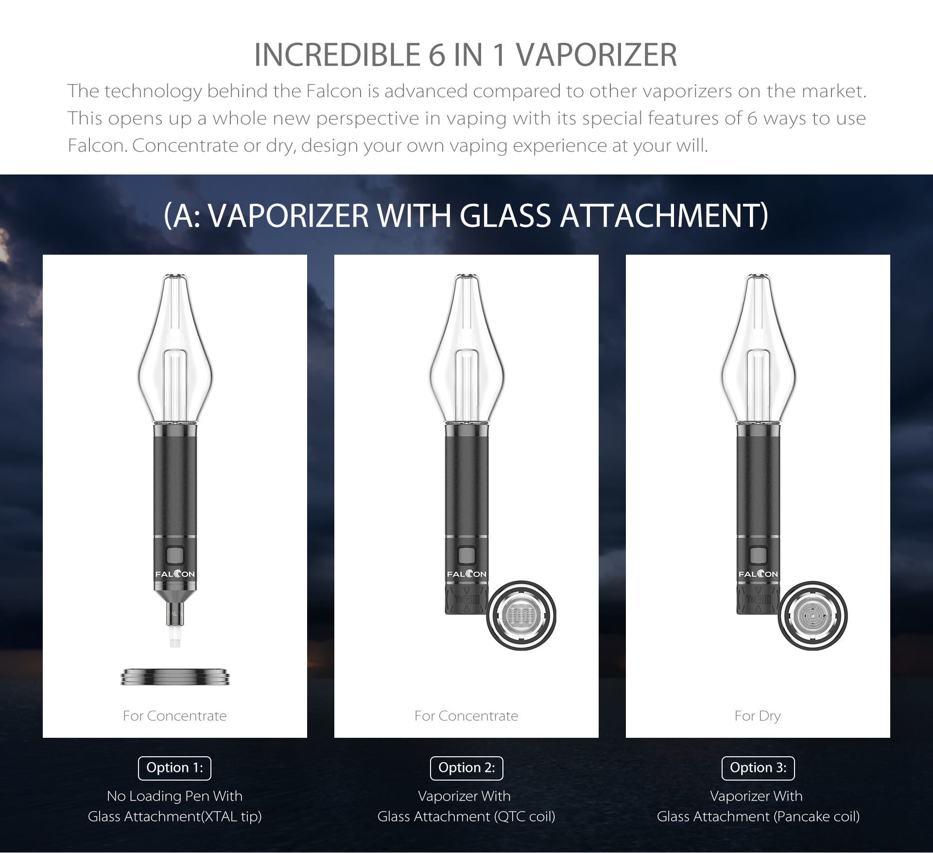 This opens up a whole new perspective in vaping with its special features of 6 ways to use Falcon.