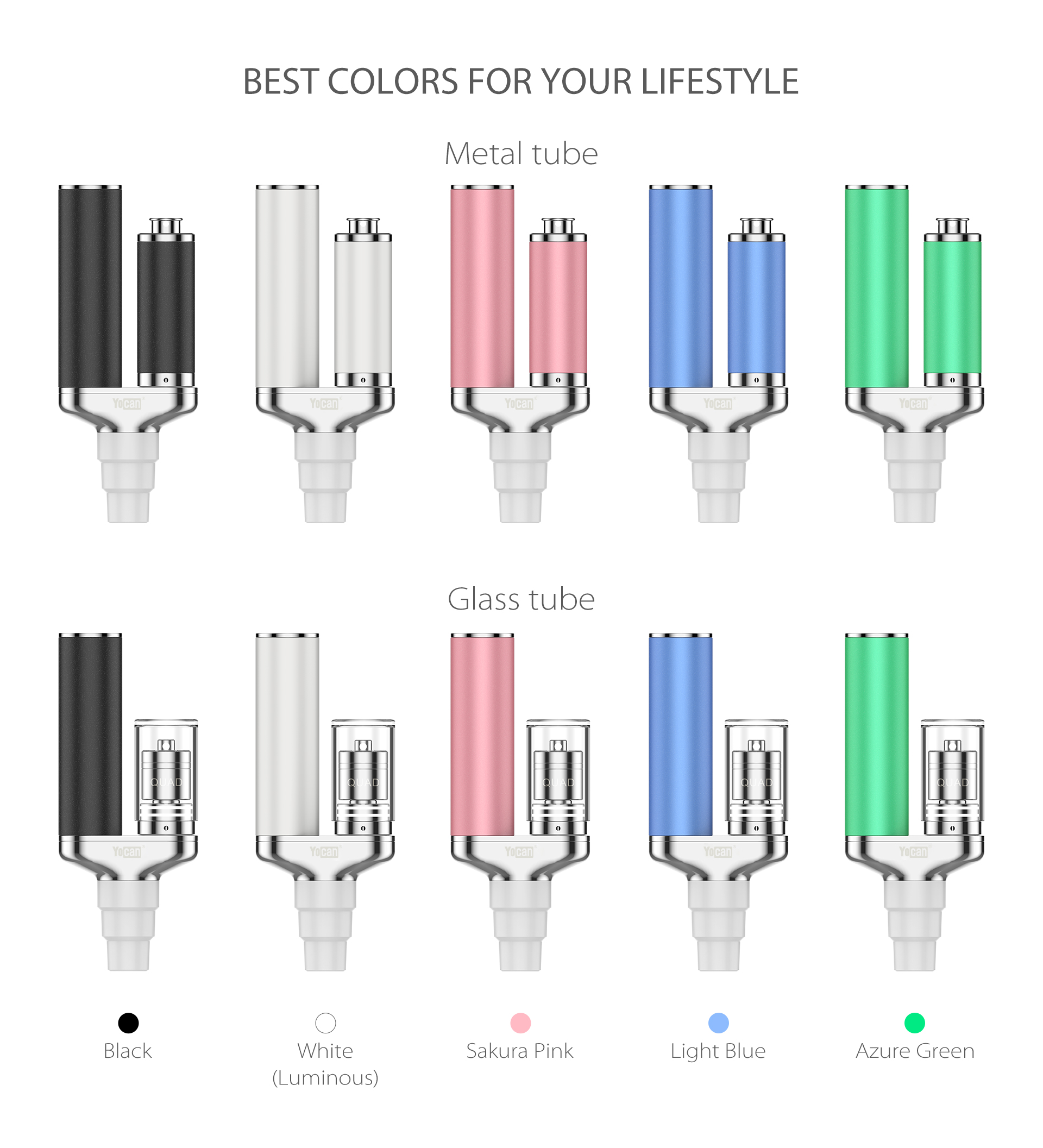 Yocan Torch XL comes with 10 colors.