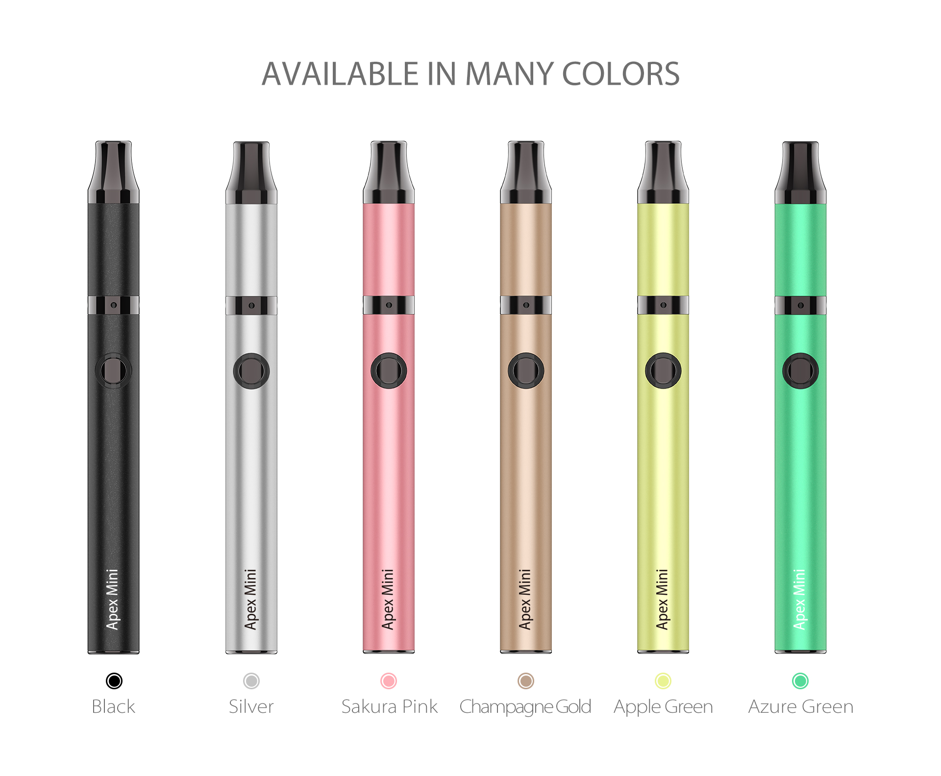 Yocan Apex Mini vape pen comes with 6 stylish colors.