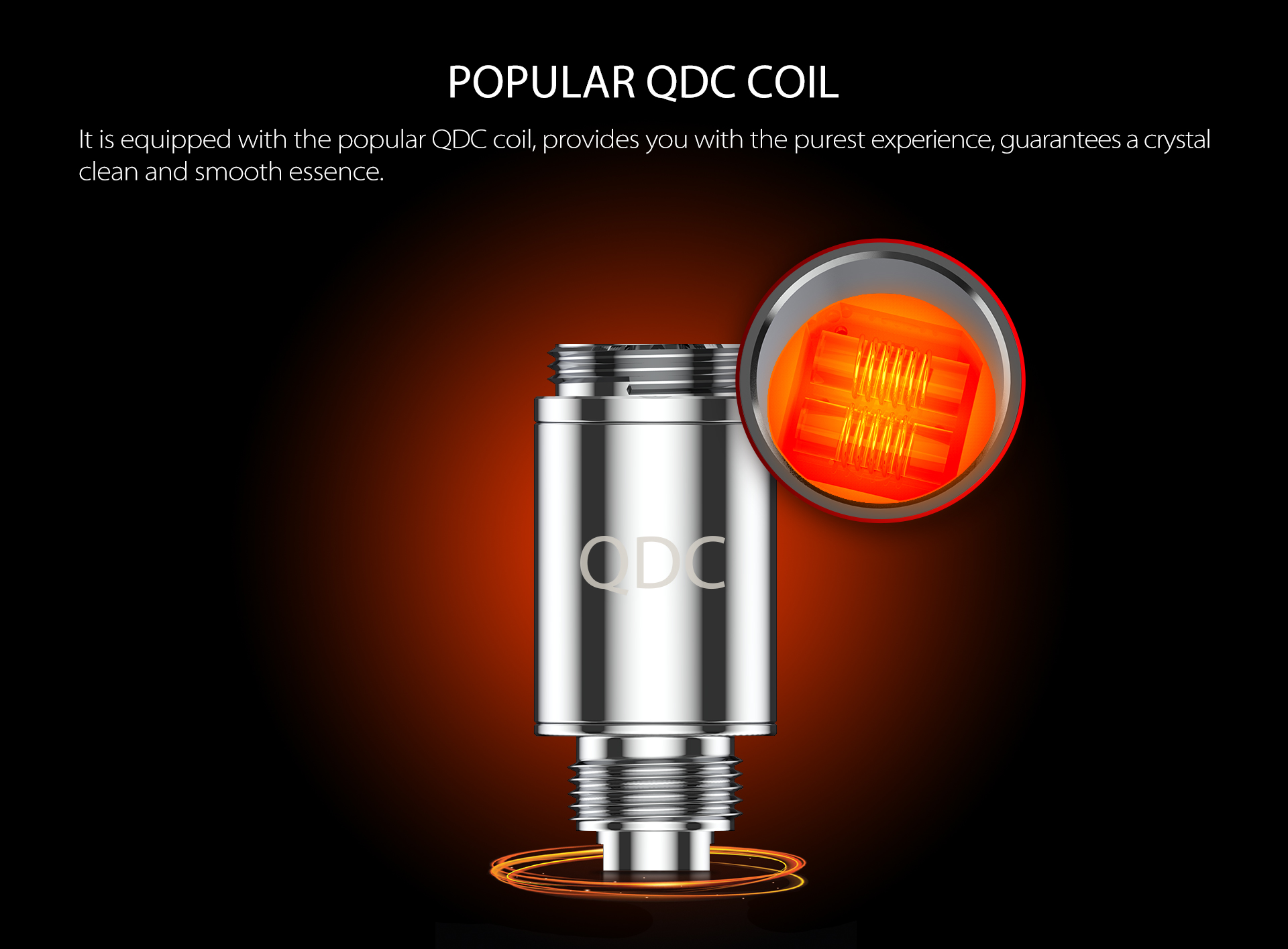 Yocan Apex Mini vape pen is equipped with the popular QDC coil