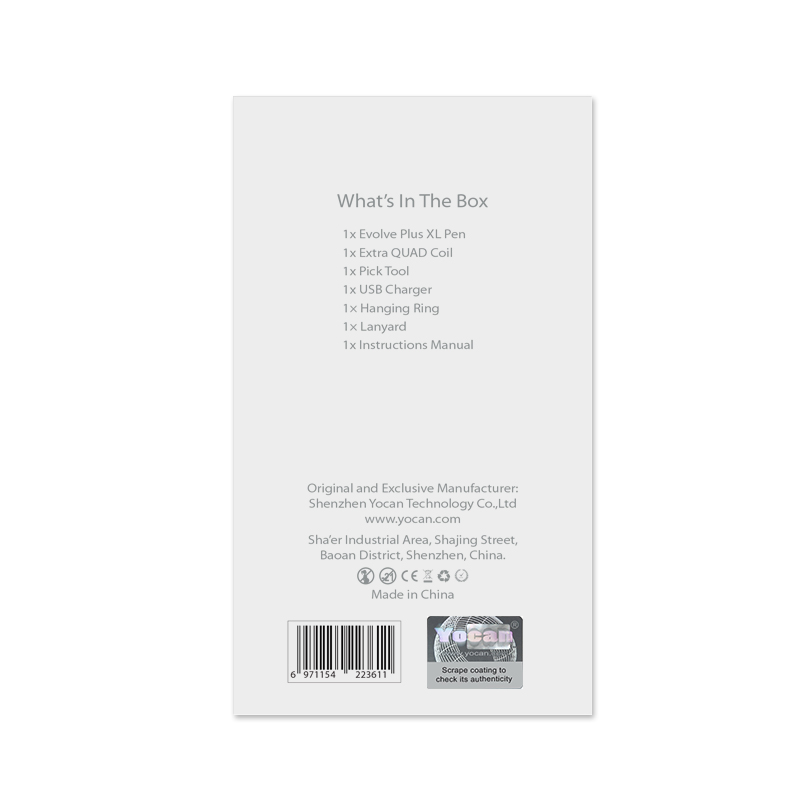 Yocan Evolve-plus-xl 2020 version package box