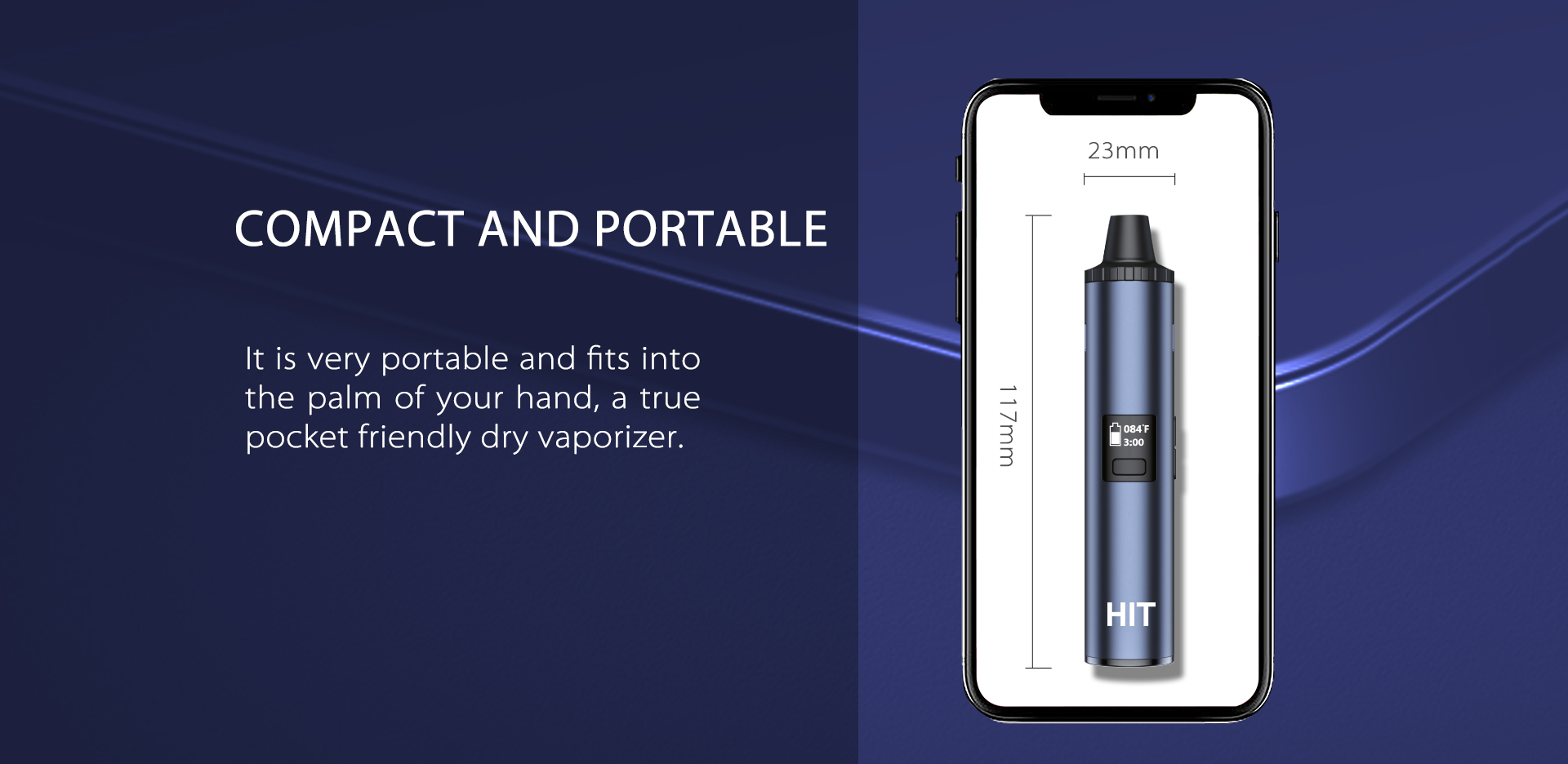Yocan Hit Vaporizer Pen is very compact and on-the-go.