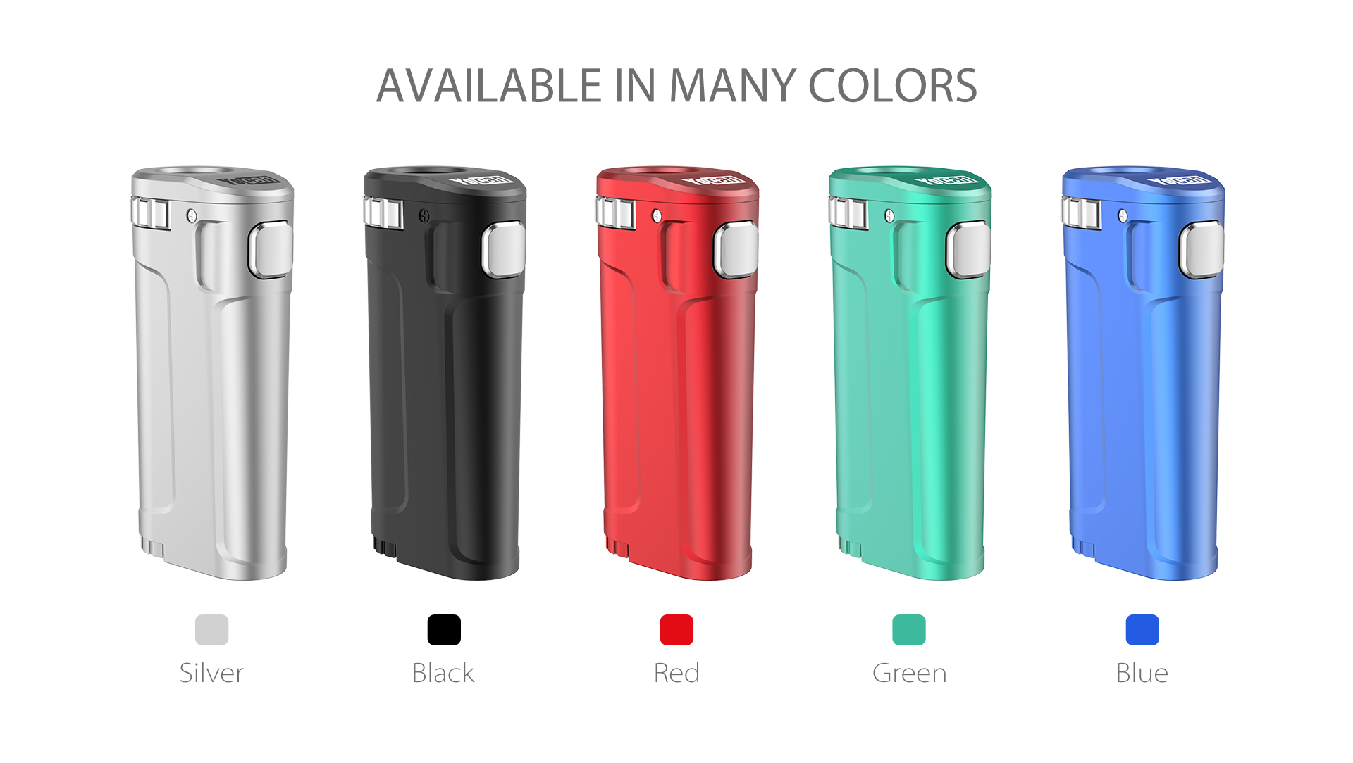 Yocan UNI Twist Universal Portable Mod comes with 5 stylish colors.