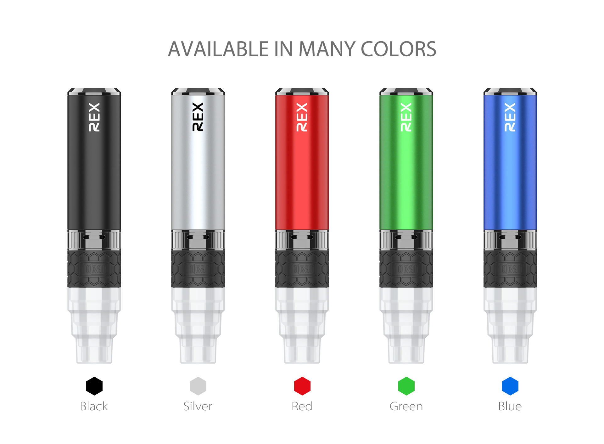 Yocan Rex comes with 5 colors.