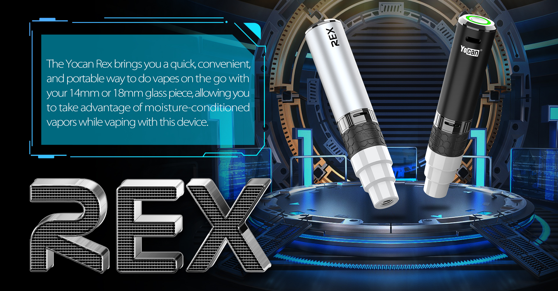 The Yocan Rex brings you a quick, convenient, and portable way to do vapes on the go