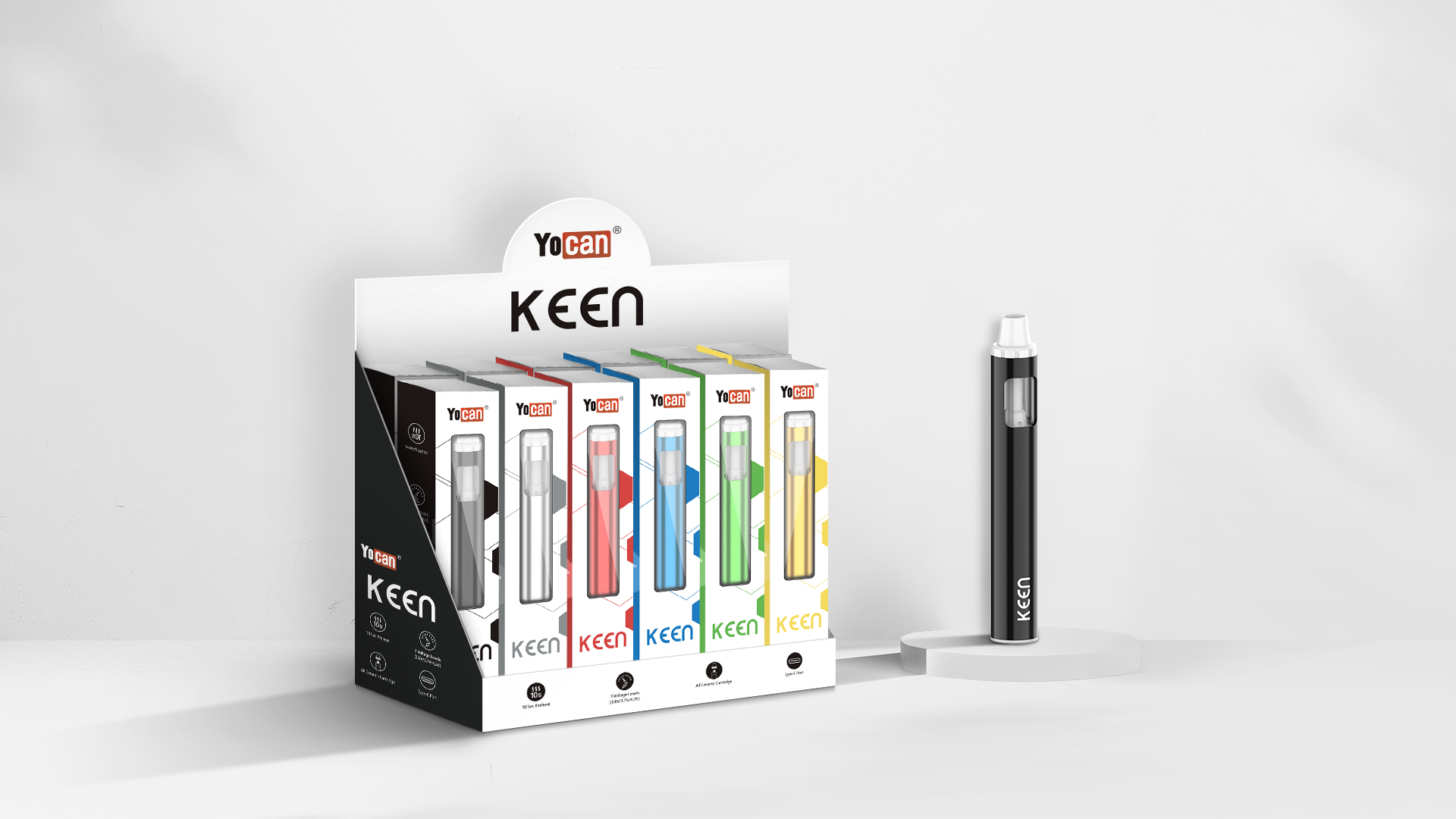 Yocan Keen D8 Disposable Vape Pen package content