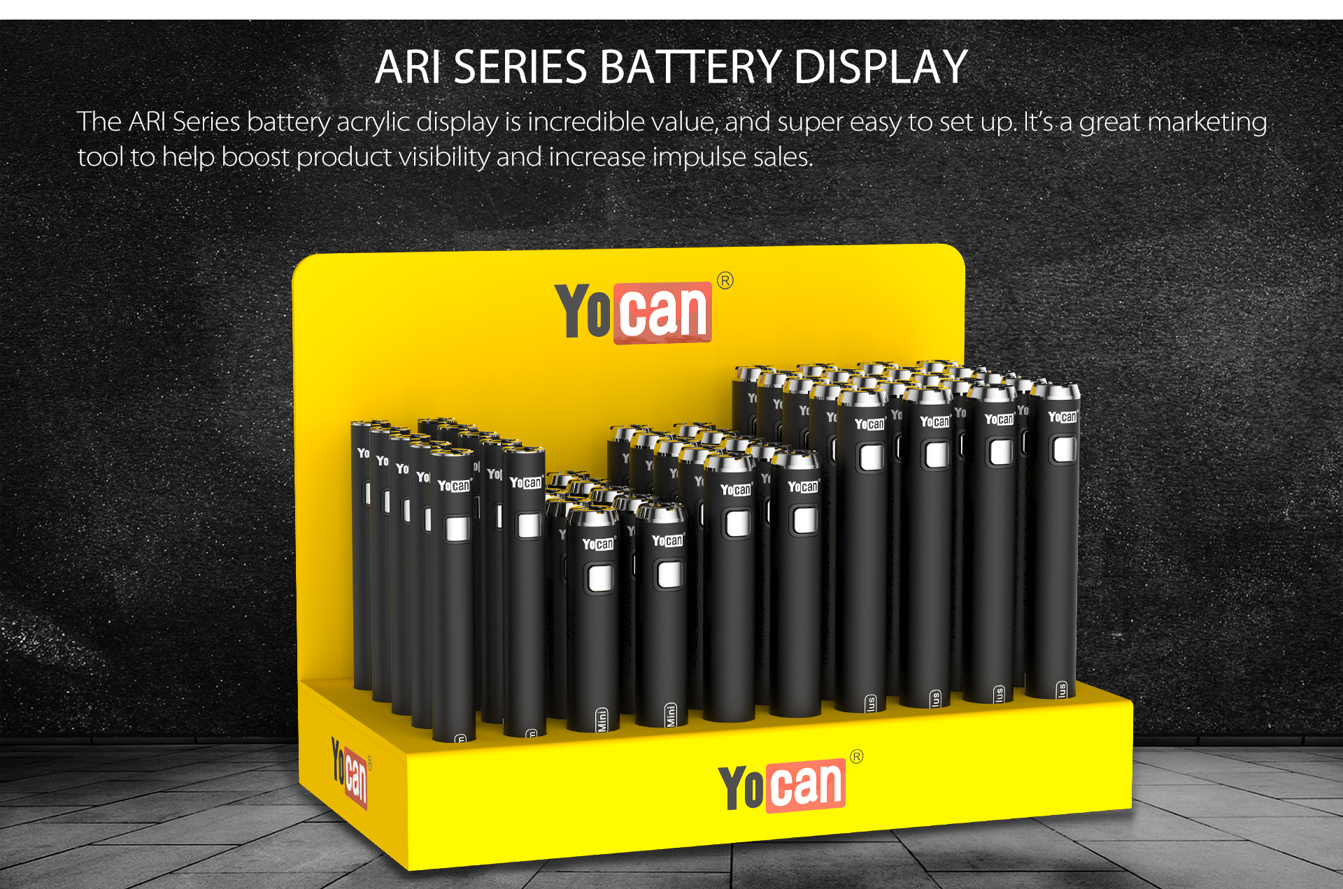 Yocan ARI Series Variable Voltage battery Display.