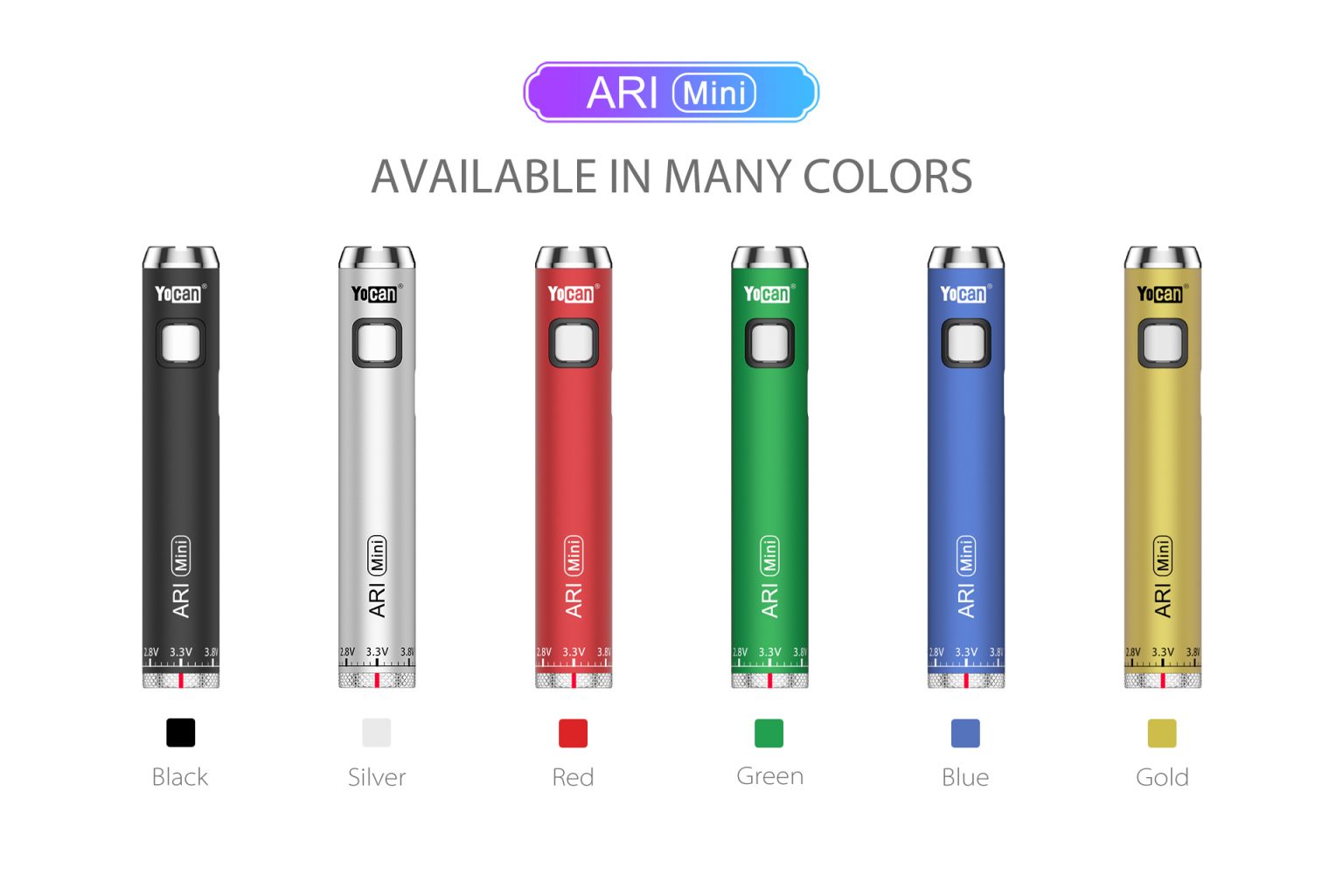 Yocan ARI series Twist Variable Voltage Vape Batteries Yocan® Official