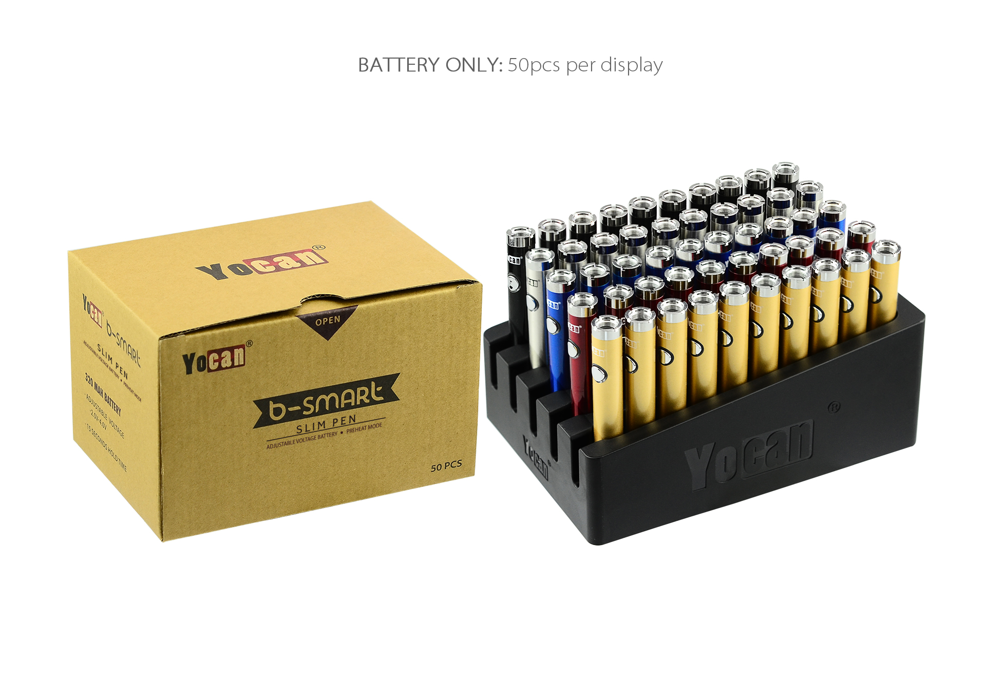 Yocan B-smart VV Slim Vape Pen Battery package content.