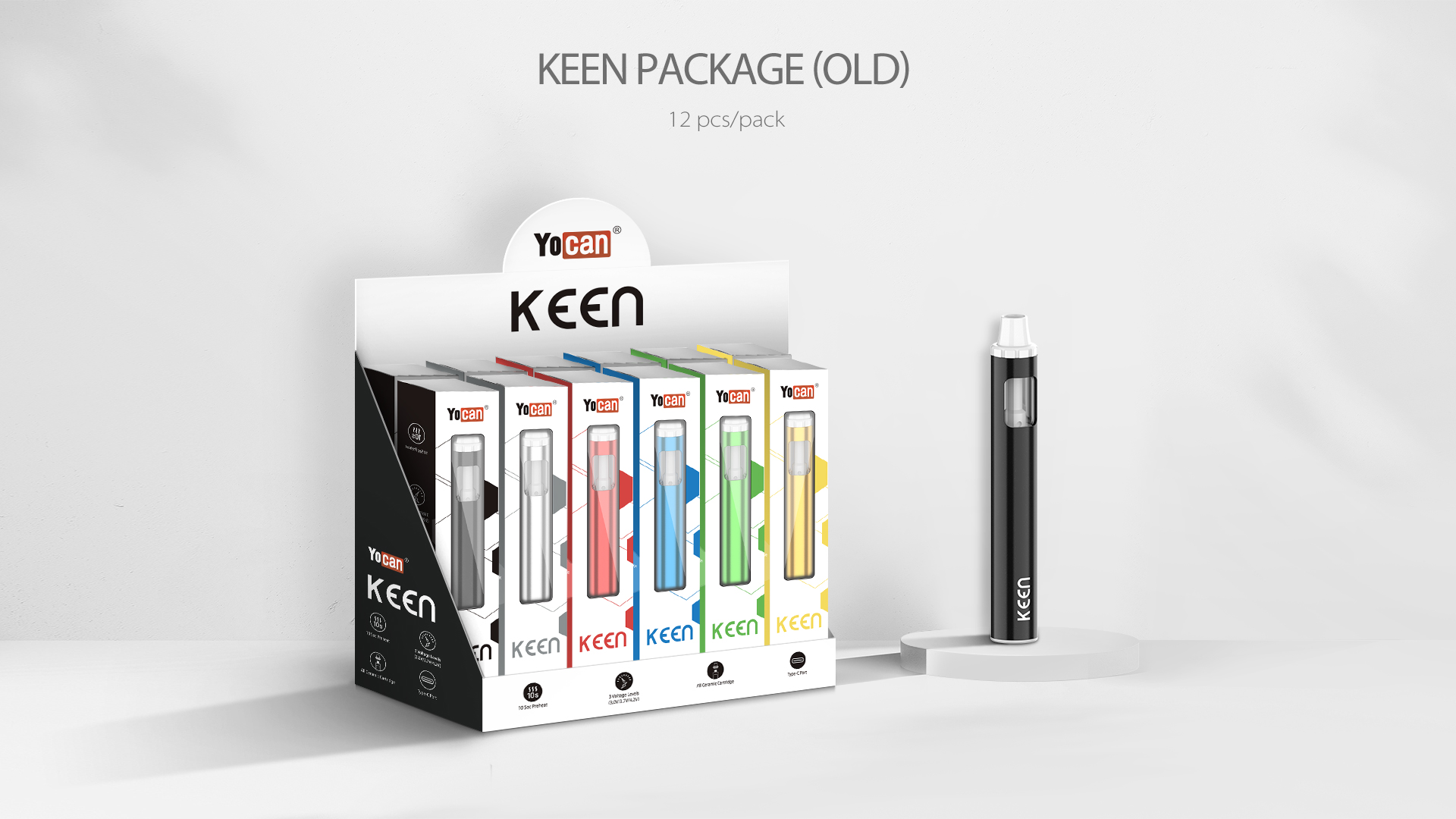 ocan Keen D8 Disposable Vape Pen package content.