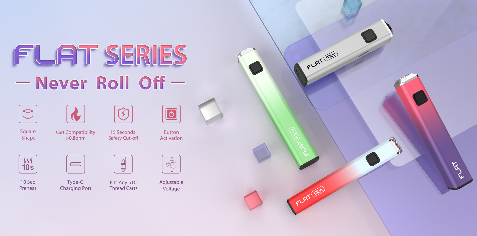 Yocan Flat Series 510 thread vape pen