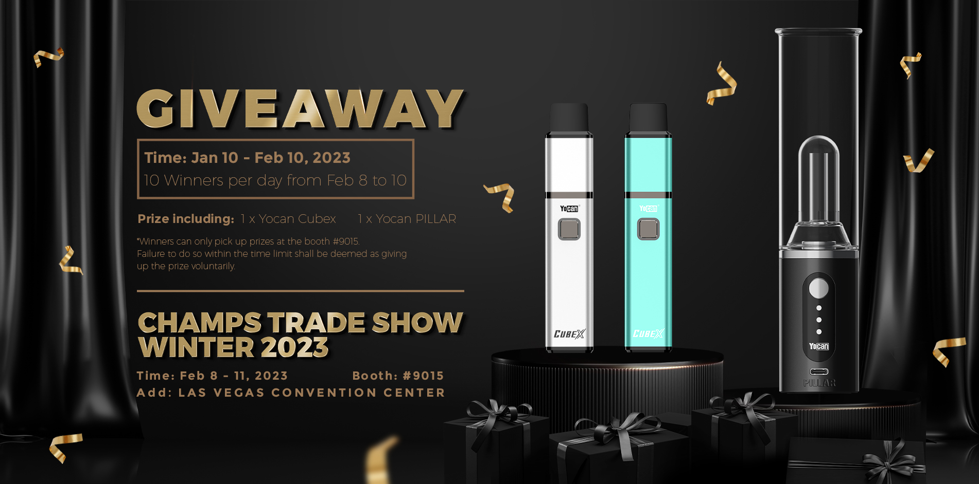 Giveaway for CHAMPS Trade Show Winter 2023