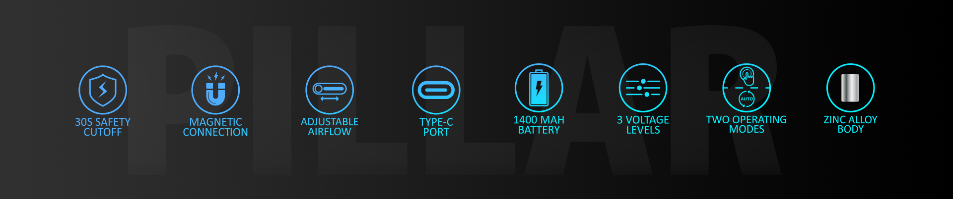 The features of Yocan Pillar Erig.