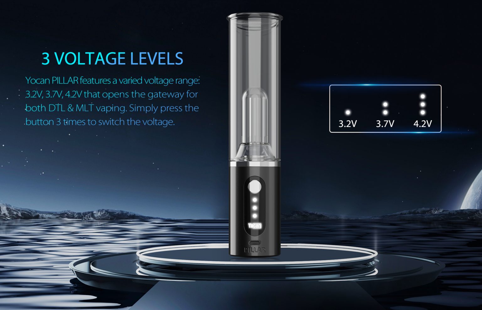 Yocan Pillar Smart E-Rig with TGT Technology