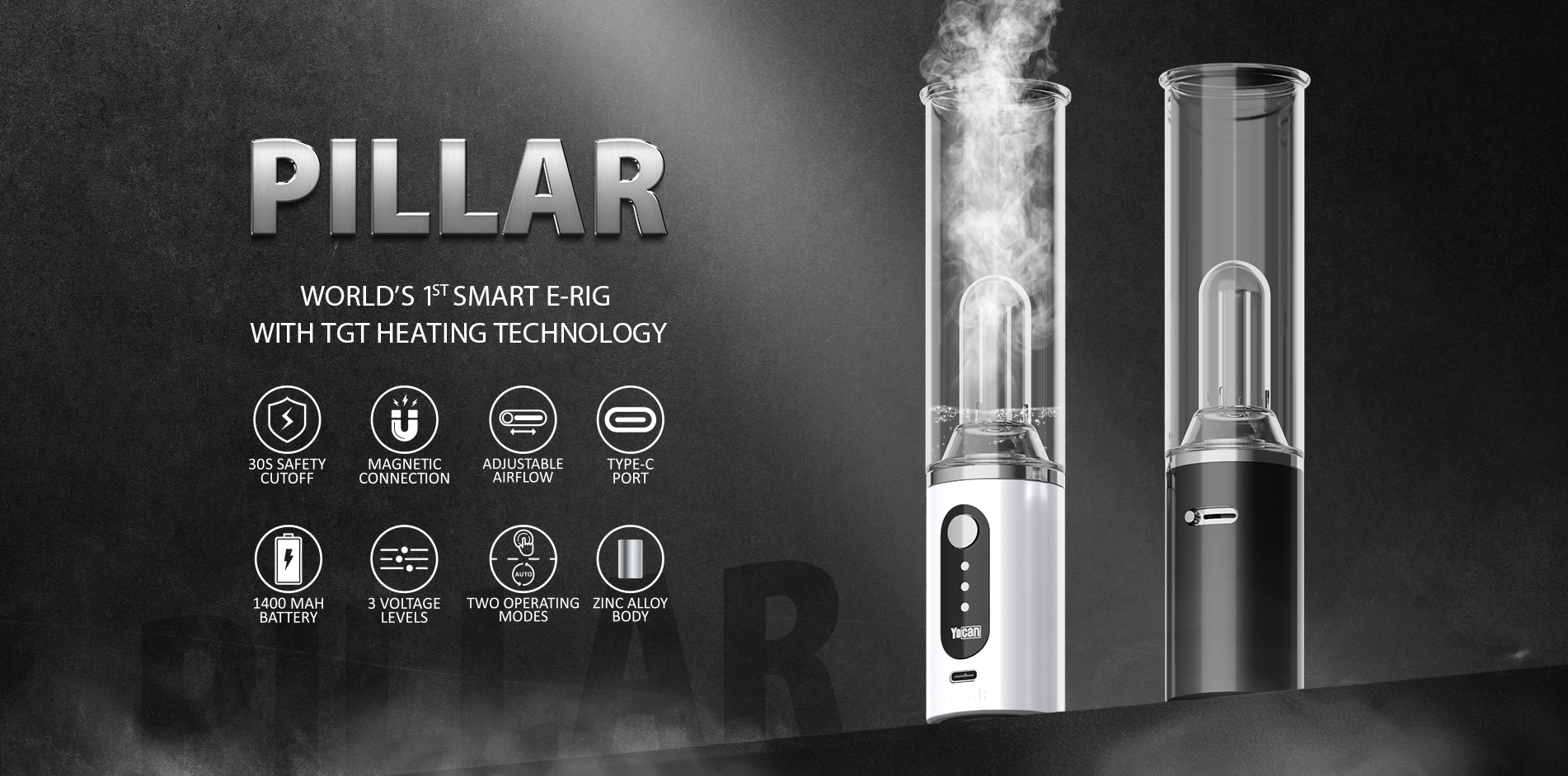 Yocan Pillar: WORLD’S 1ST SMART E-RIG WITH TGT HEATING TECHNOLOGY