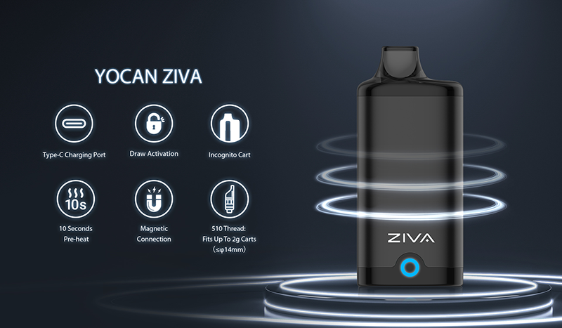 Yocan Ziva 510 threaded vape mod starter kit