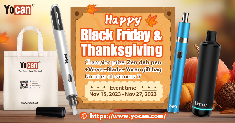 Yocan black friday and thanksgiving event prize content