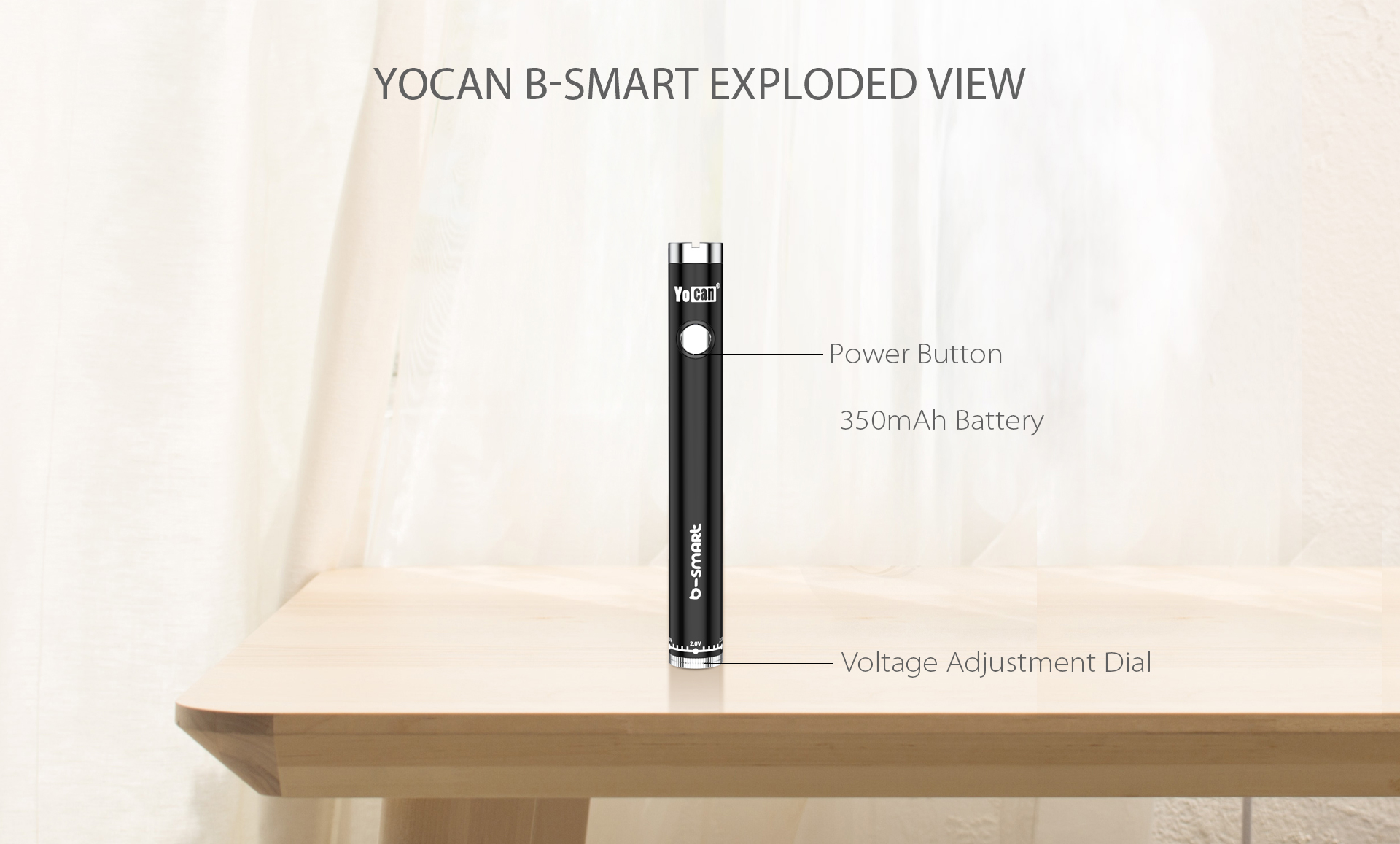 Yocan B-smart Twist VV Slim Vape Pen Battery