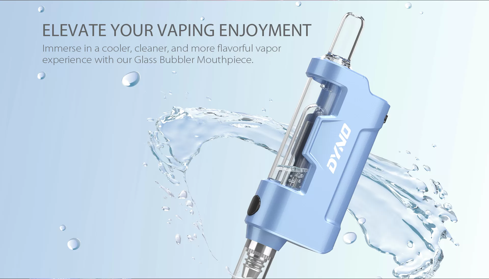 Yocan Dyno Digital Nectar Collector with Glass Bubbler Mouthpiece