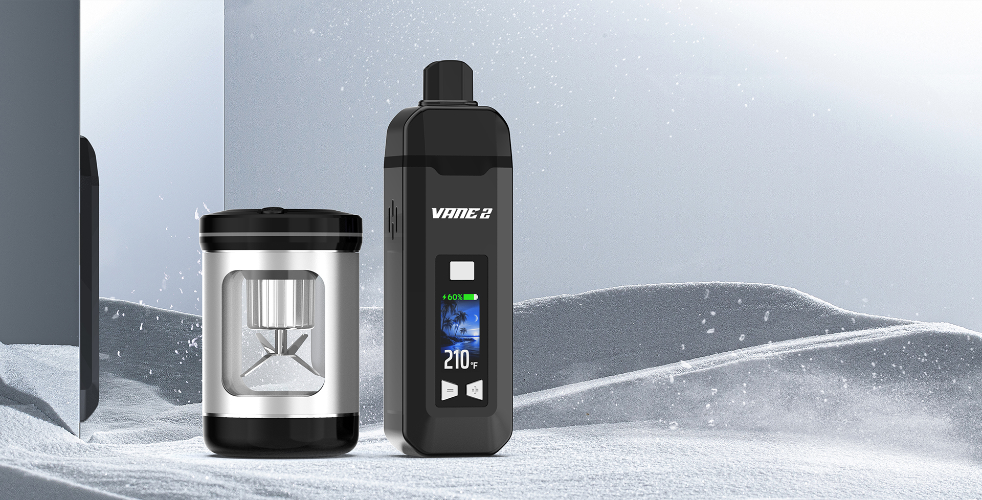 Yocan Vane 2 Dry Herb Vaporizer and Yocan Draco Mini Herb Grinde