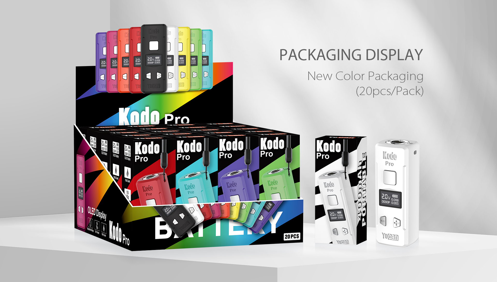 Yocan Kodo Pro New Colors 20 PCS Packaging