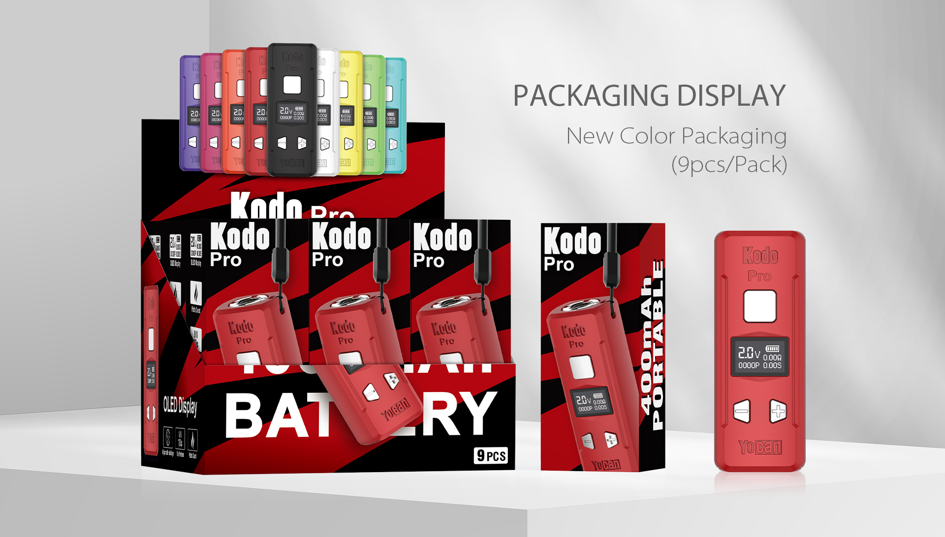 Yocan Kodo Pro New Colors 9 PCS Packaging