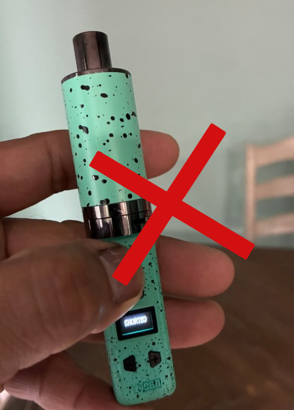 Example of a “short circuit” on the Yocan Kodo Pro